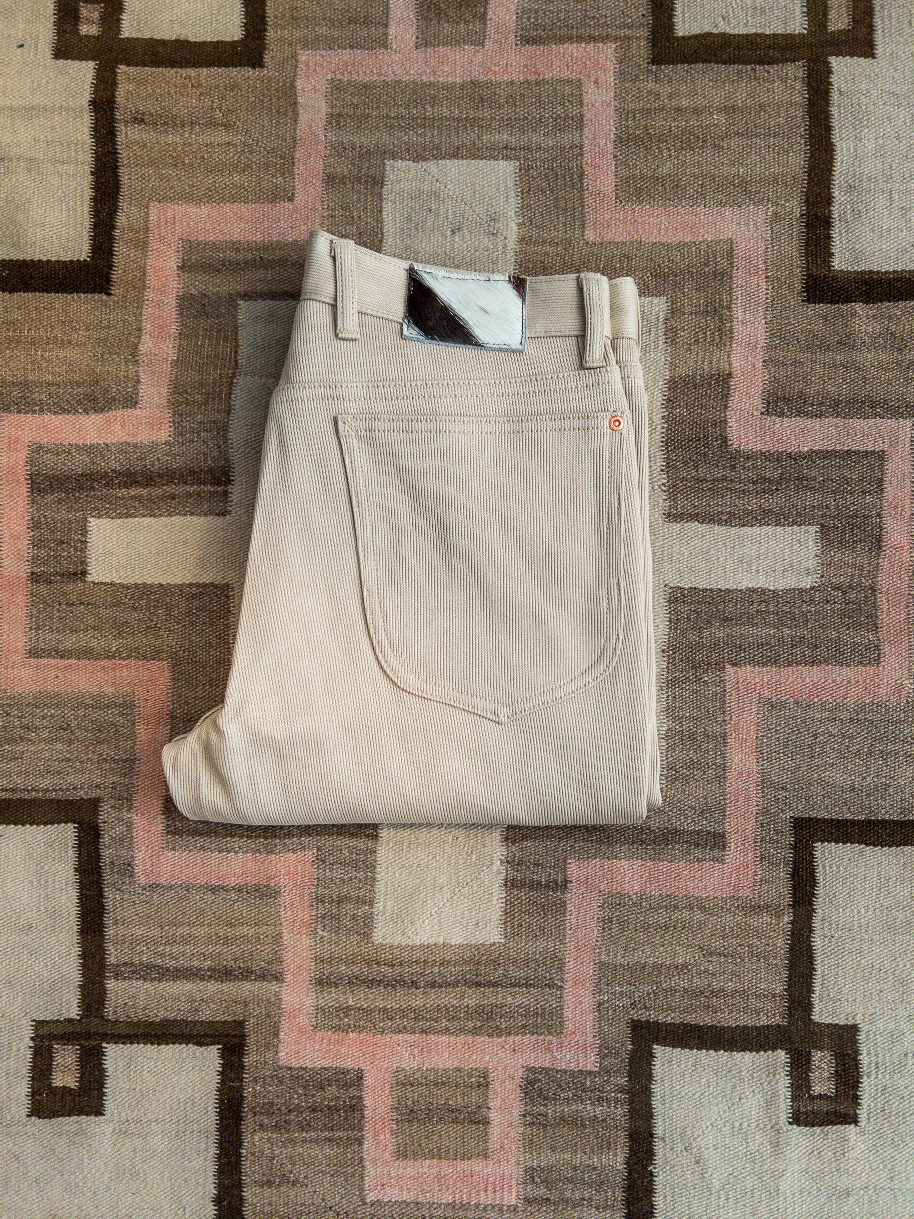 Bedford Cord Five Pocket Pants - Off White - USA sold by Wythe NY product image thumbnail 2