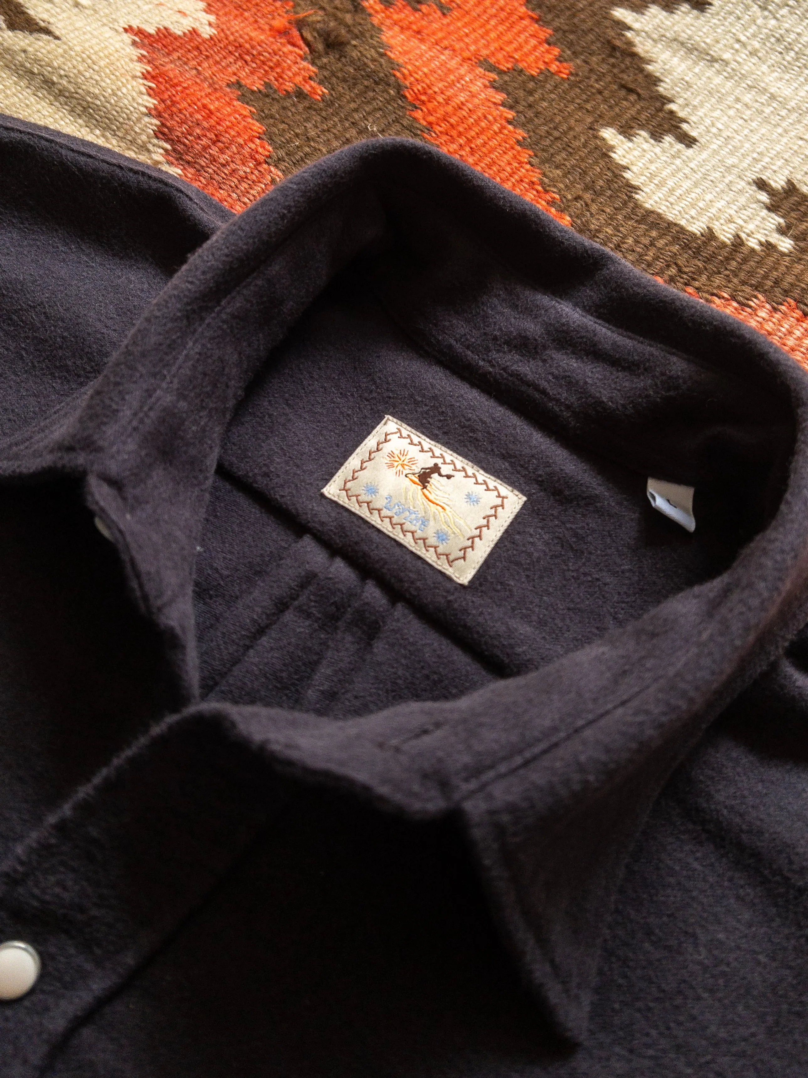 Moleskin Pearlsnap Shirt - Night Sky sold by Wythe NY product image thumbnail 3