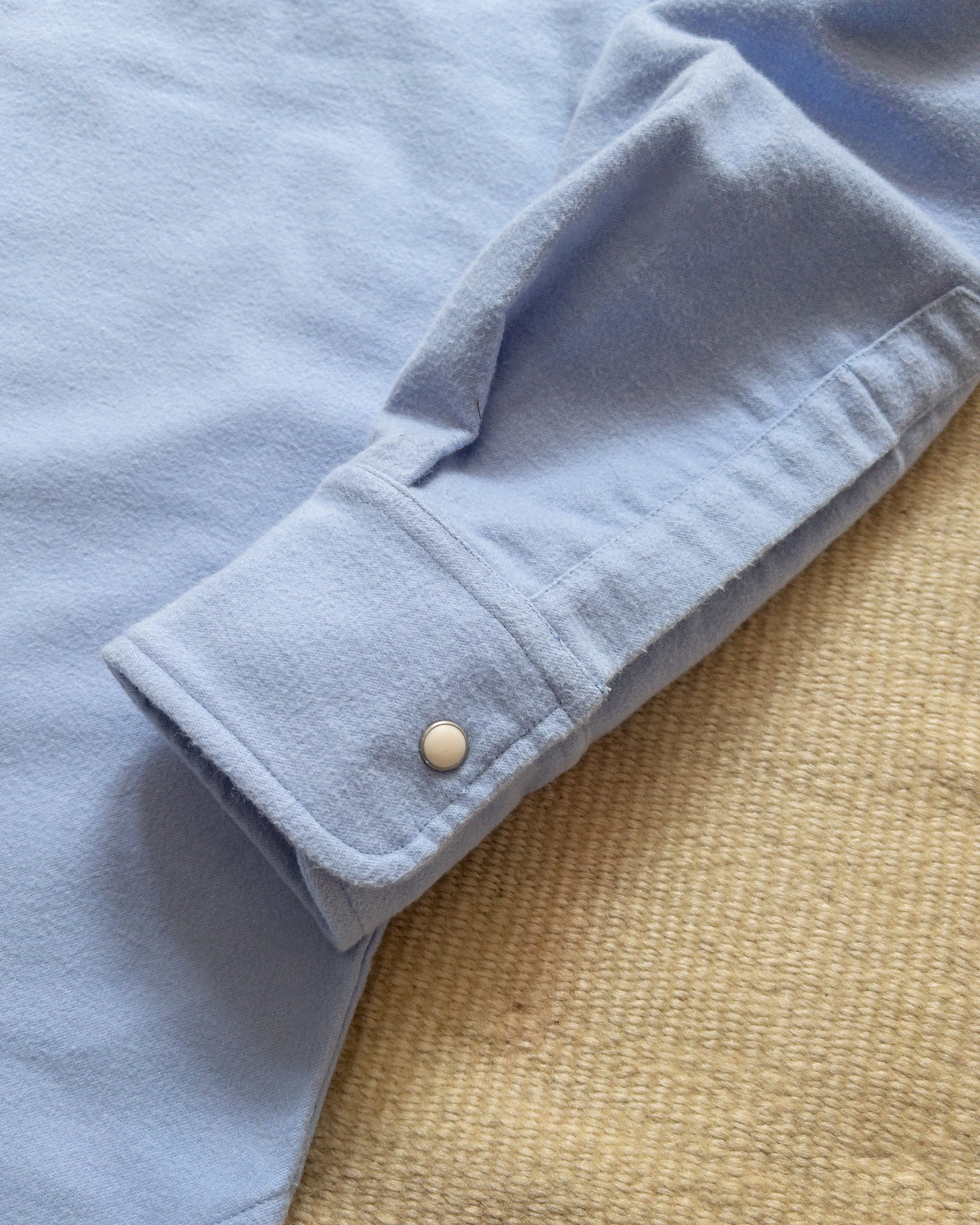 Moleskin Pearlsnap Shirt - Cornflower sold by Wythe NY product image thumbnail 4