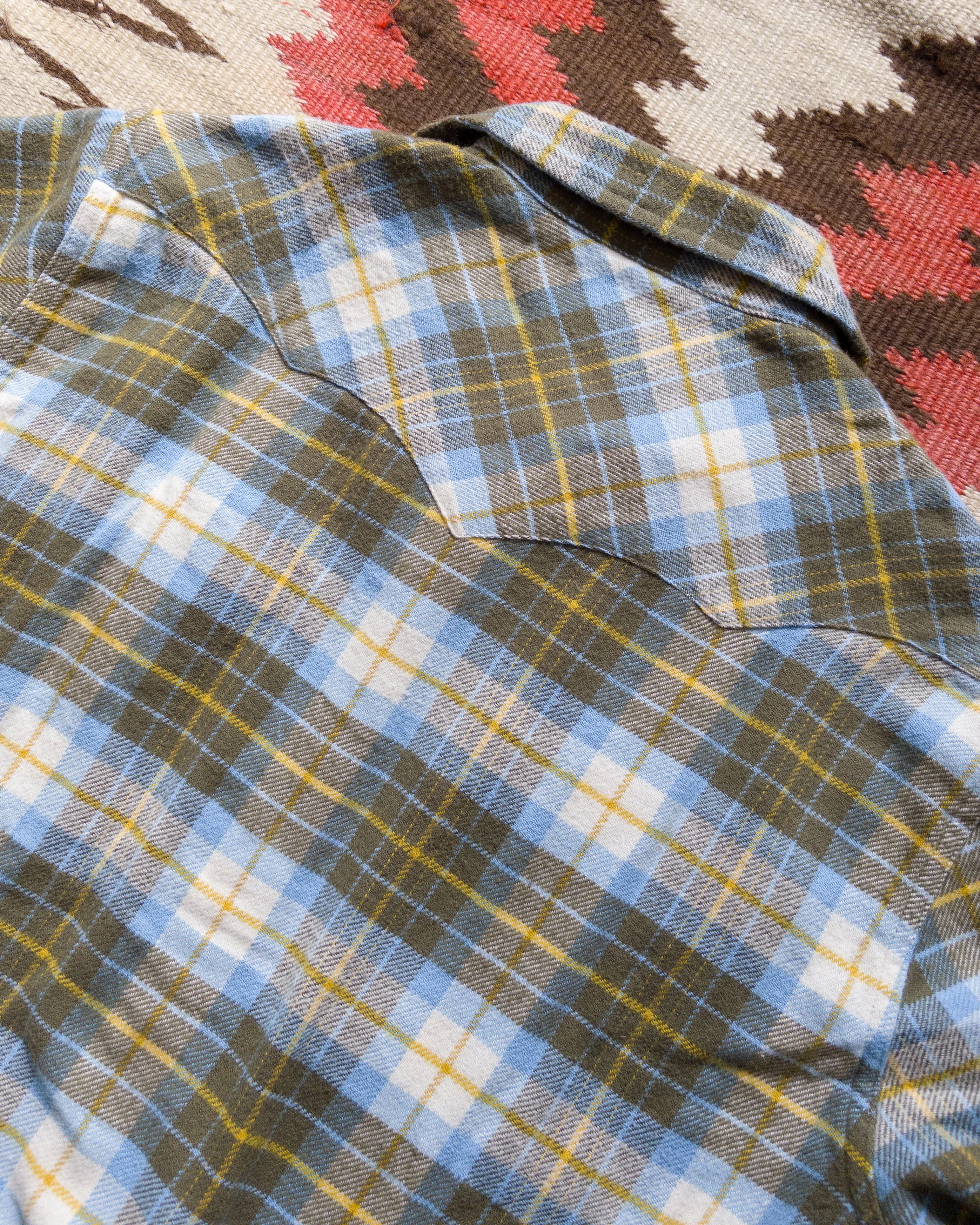 Washed Flannel Pearlsnap Shirt - Gold Ravine sold by Wythe NY product image thumbnail 5