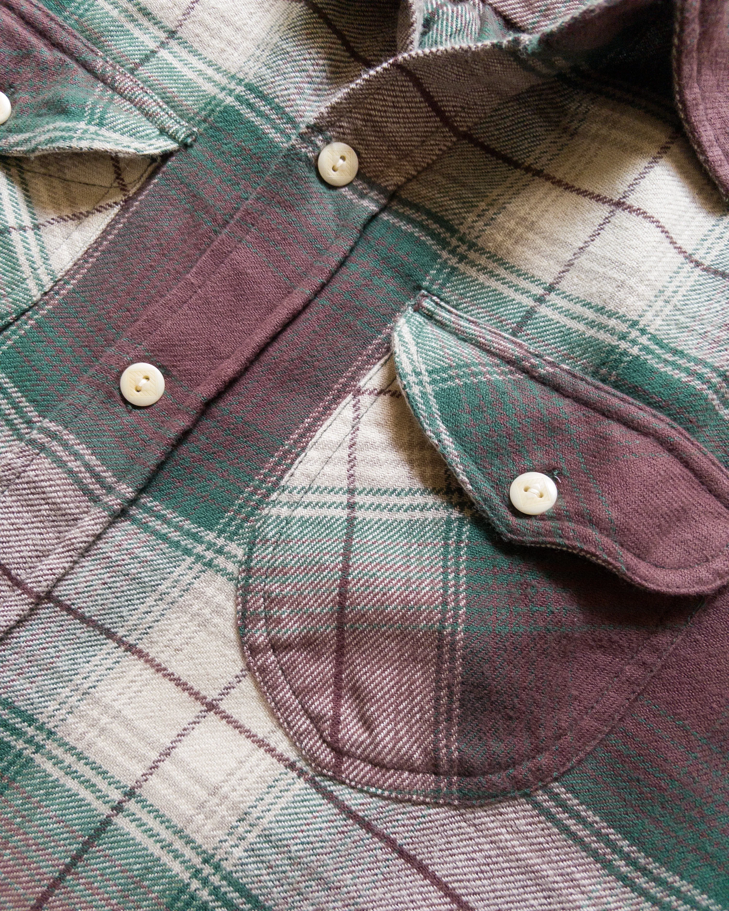 Washed Flannel Workshirt - Grizzly Shadow Plaid sold by Wythe NY product image thumbnail 2