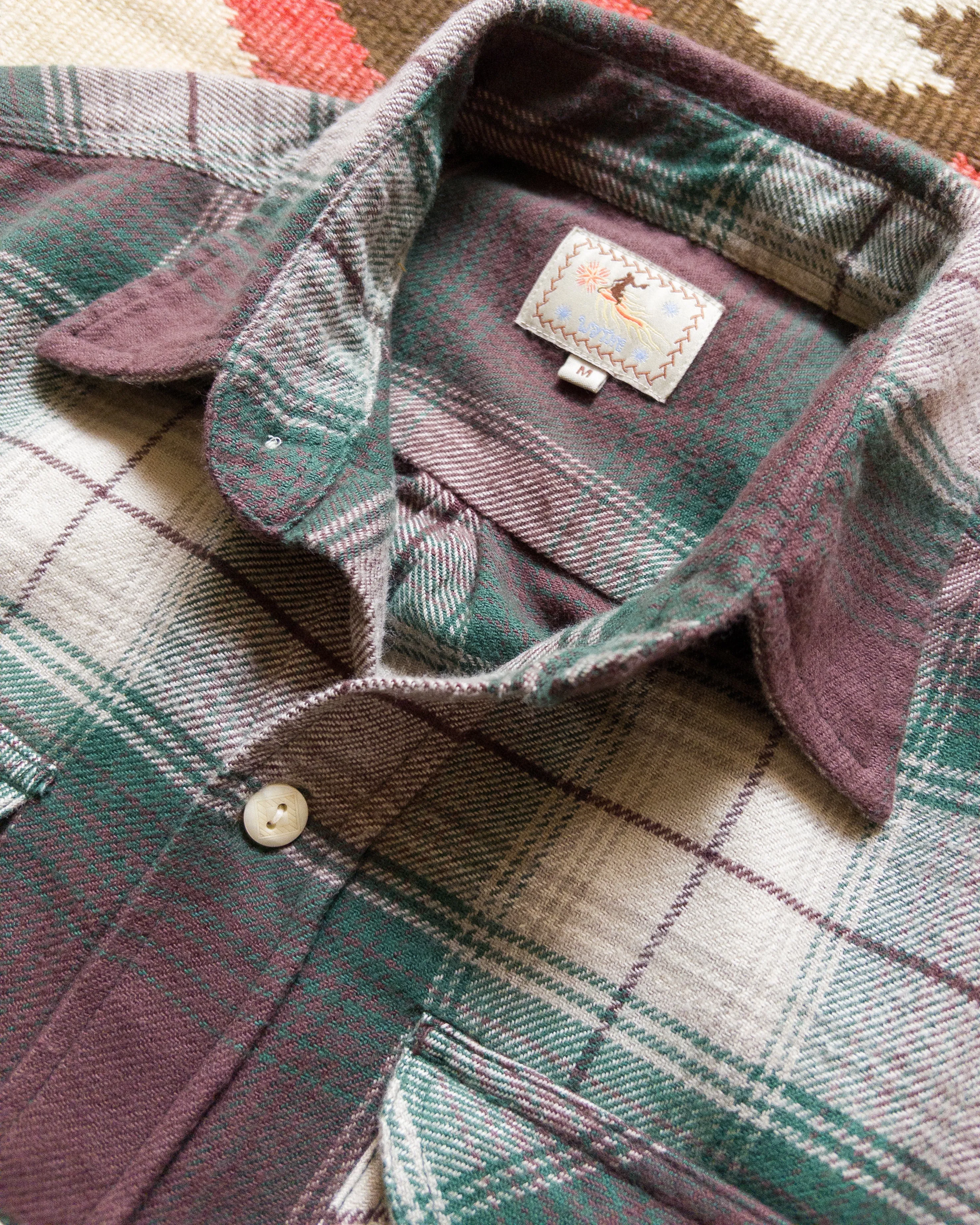 Washed Flannel Workshirt - Grizzly Shadow Plaid sold by Wythe NY product image thumbnail 3