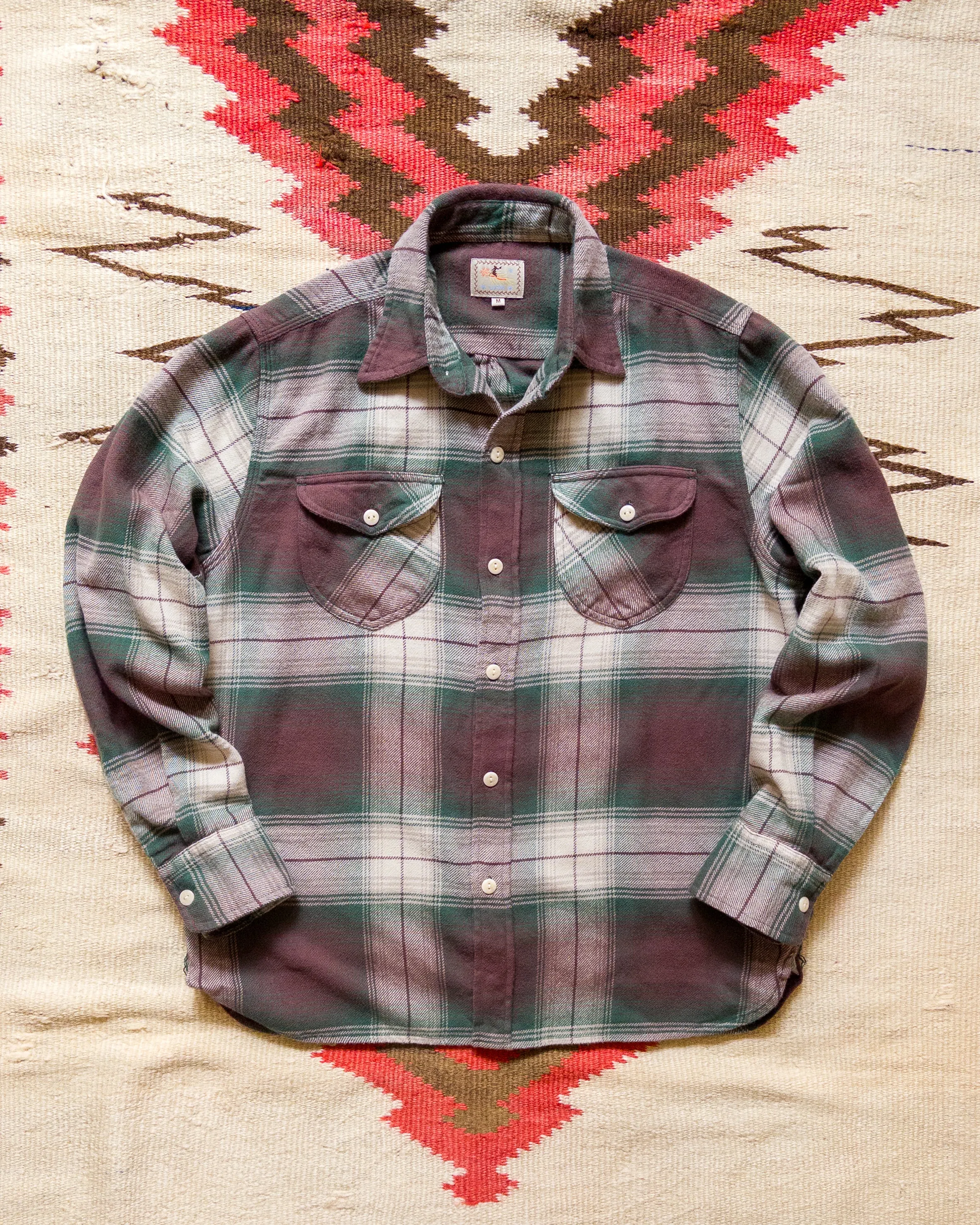 Washed Flannel Workshirt - Grizzly Shadow Plaid sold by Wythe NY