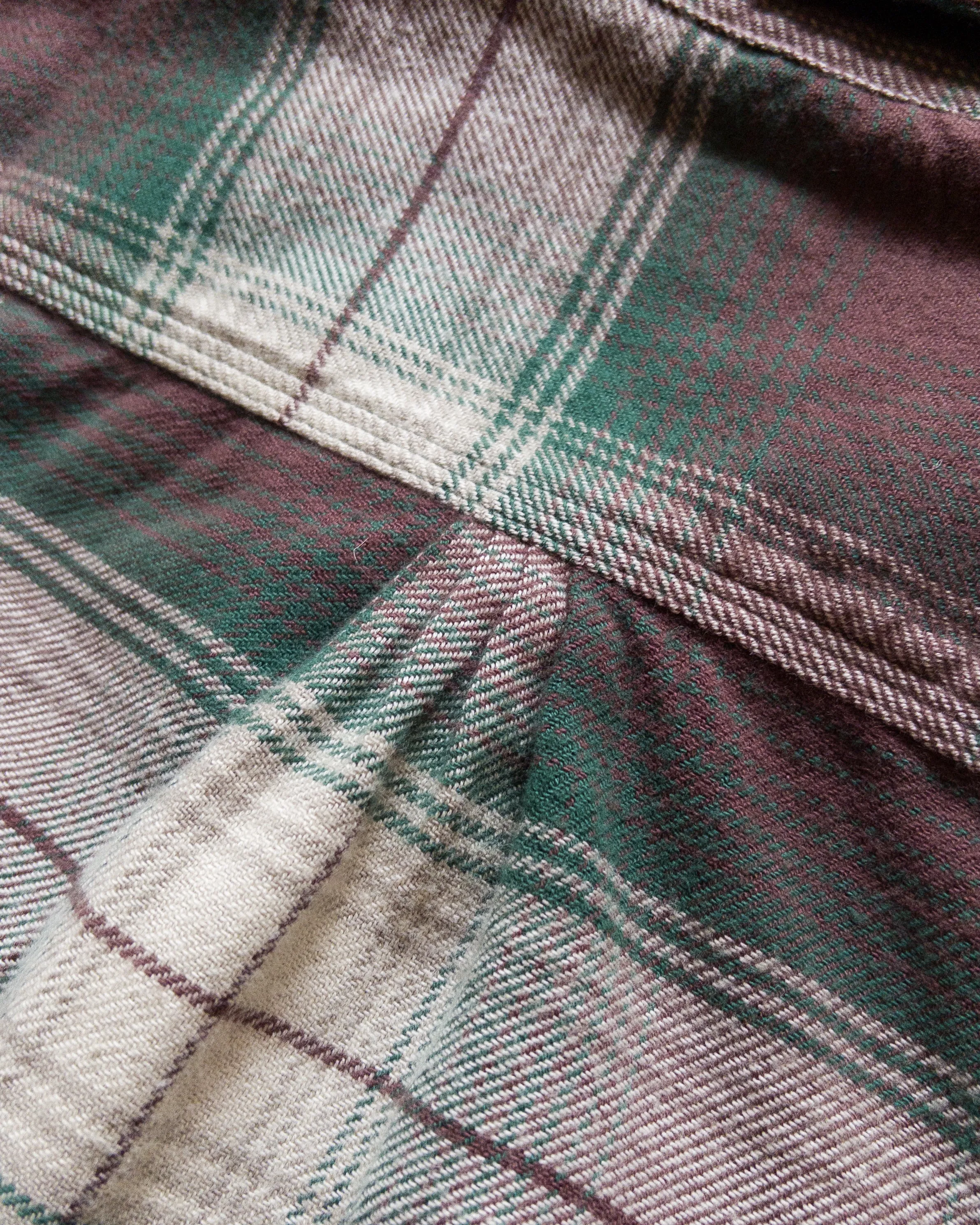 Washed Flannel Workshirt - Grizzly Shadow Plaid sold by Wythe NY product image thumbnail 5