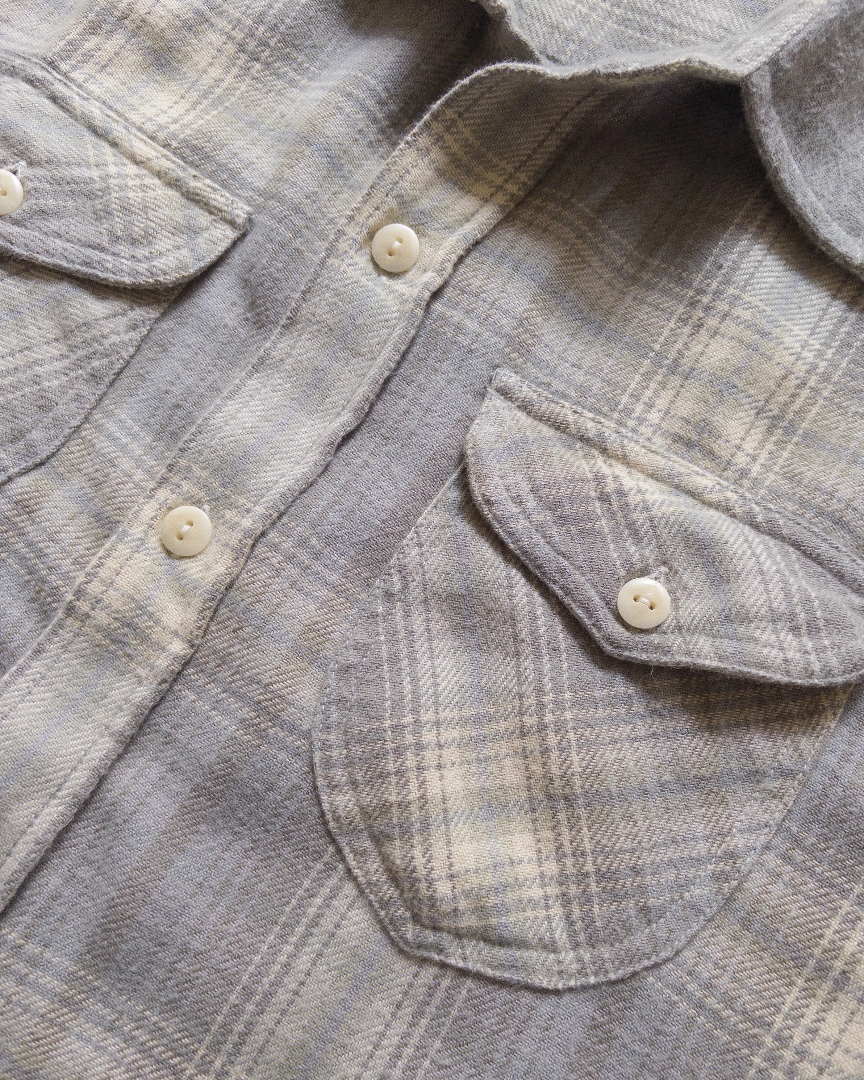 Washed Flannel Workshirt - Late Frost sold by Wythe NY product image thumbnail 2