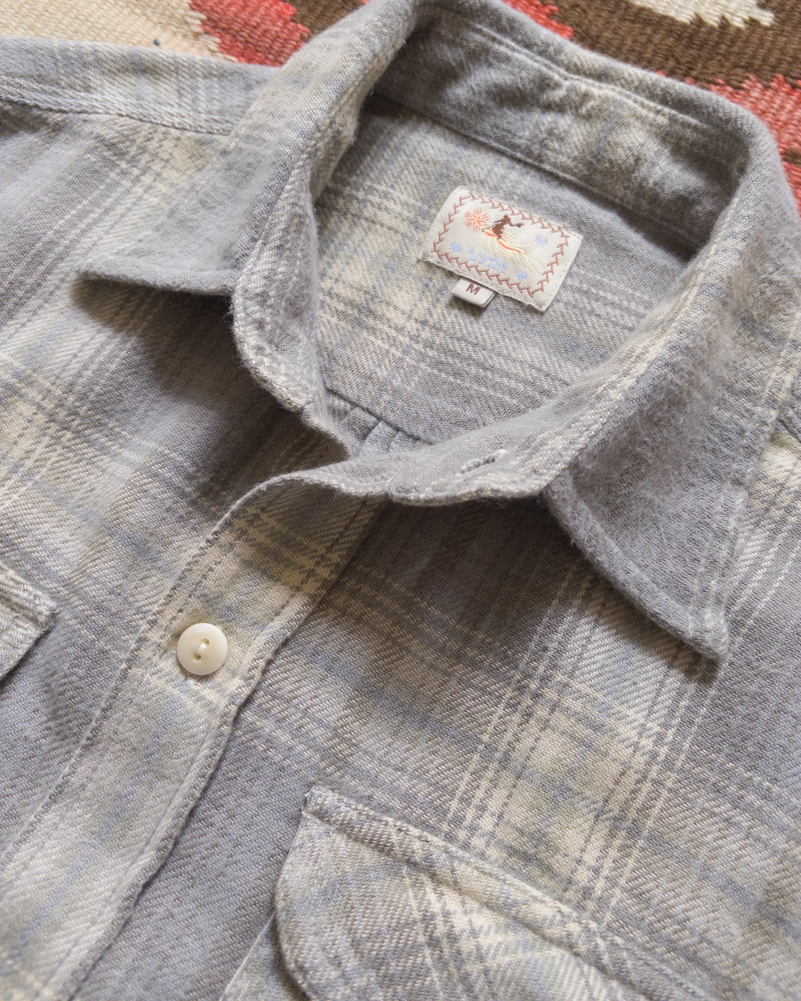 Washed Flannel Workshirt - Late Frost sold by Wythe NY product image thumbnail 3