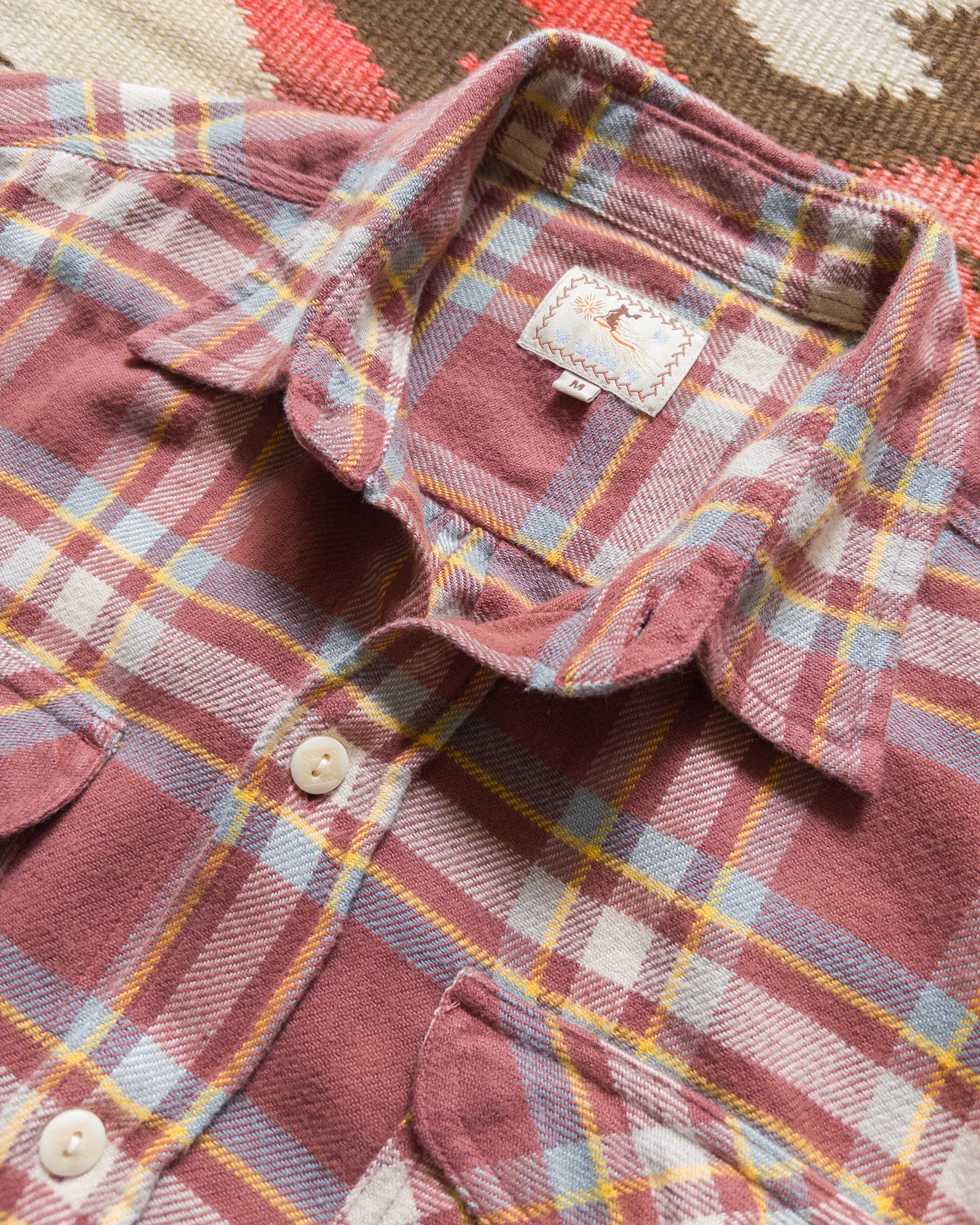 Washed Flannel Workshirt - Autumn Rust sold by Wythe NY product image thumbnail 3