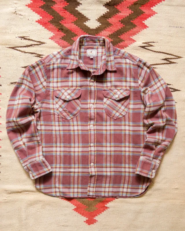 Washed Flannel Workshirt - Autumn Rust sold by Wythe NY
