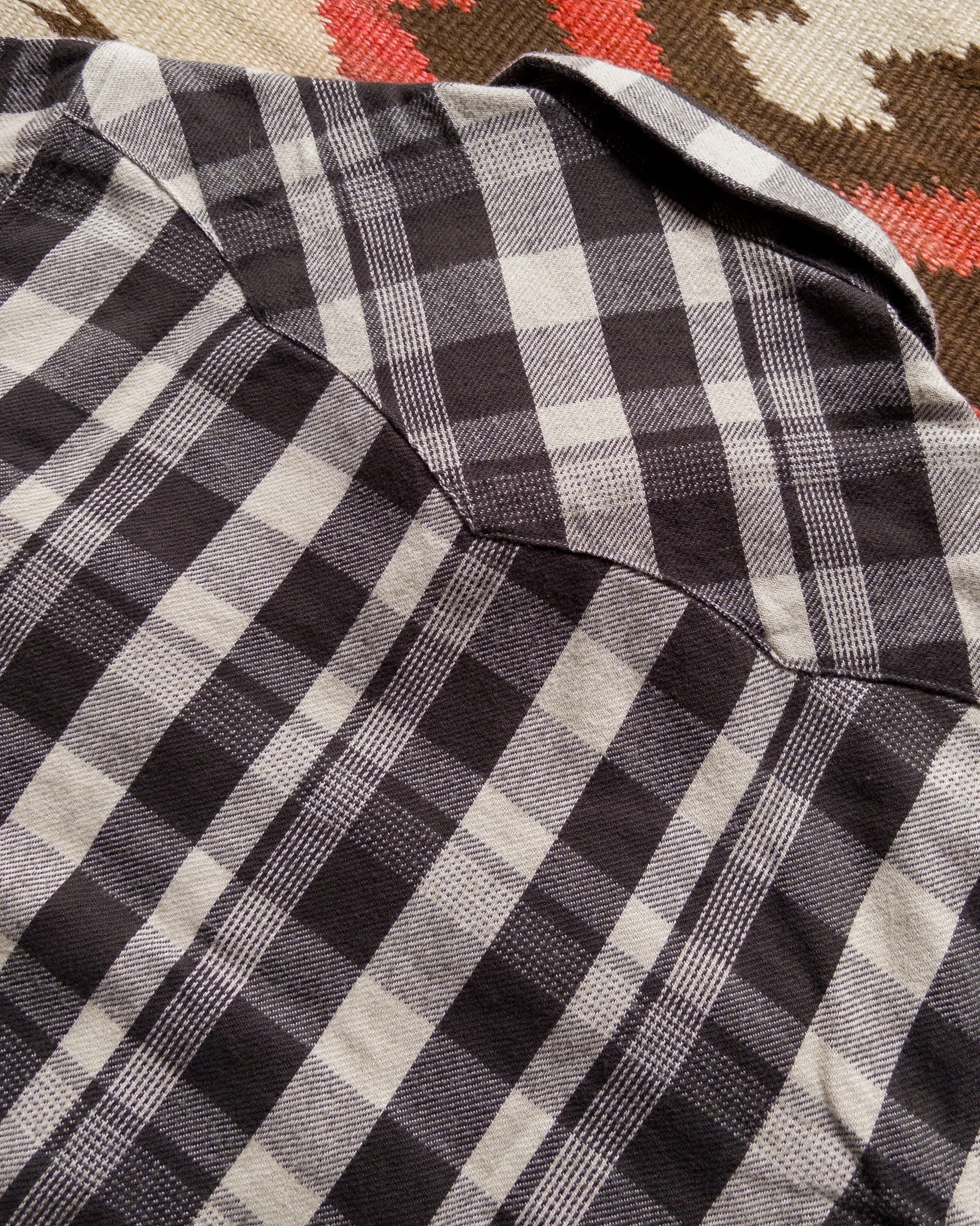 Washed Flannel Pearlsnap Shirt - Night Pitch sold by Wythe NY product image thumbnail 5