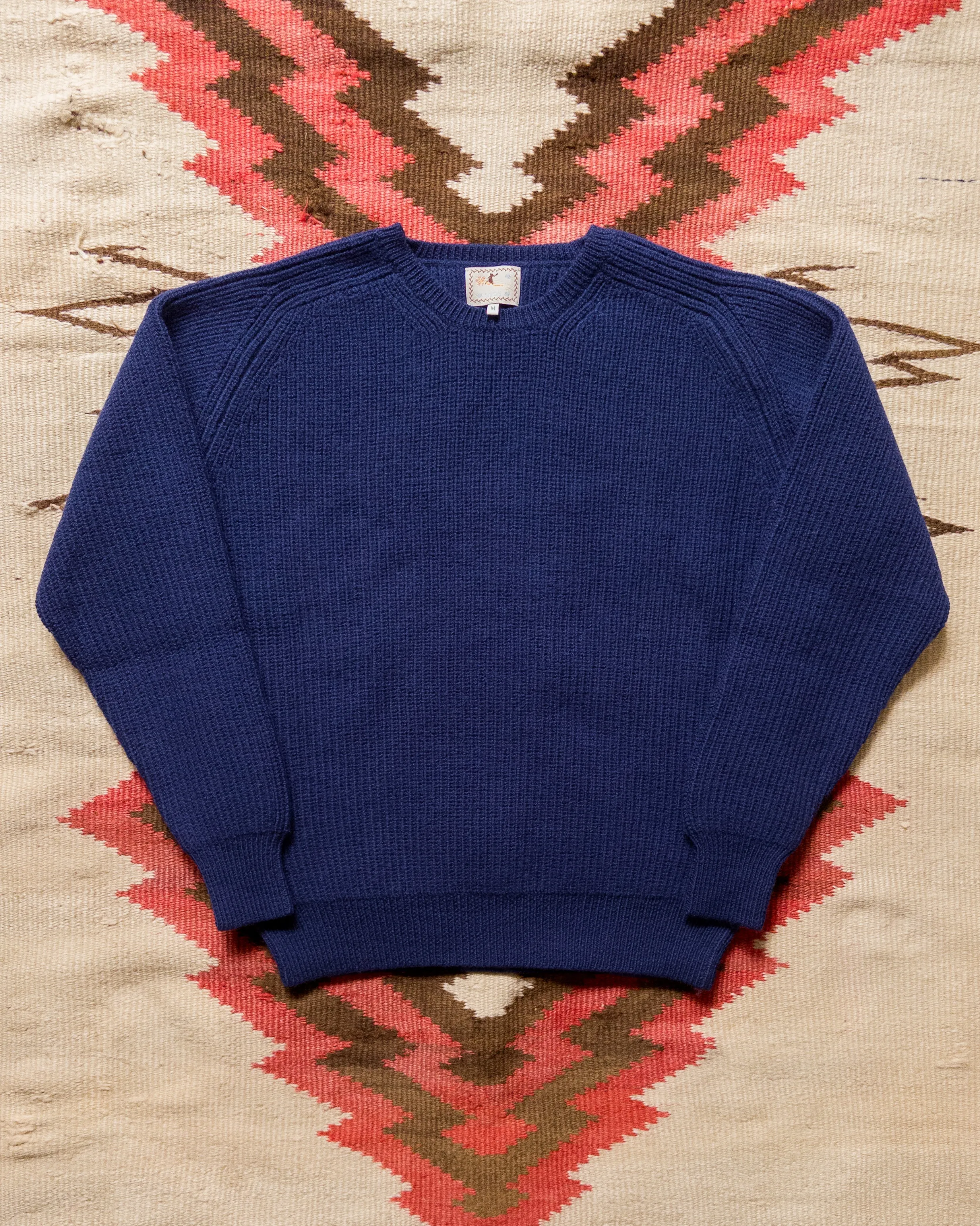 Highland Shakerknit Sweater - Navy sold by Wythe NY