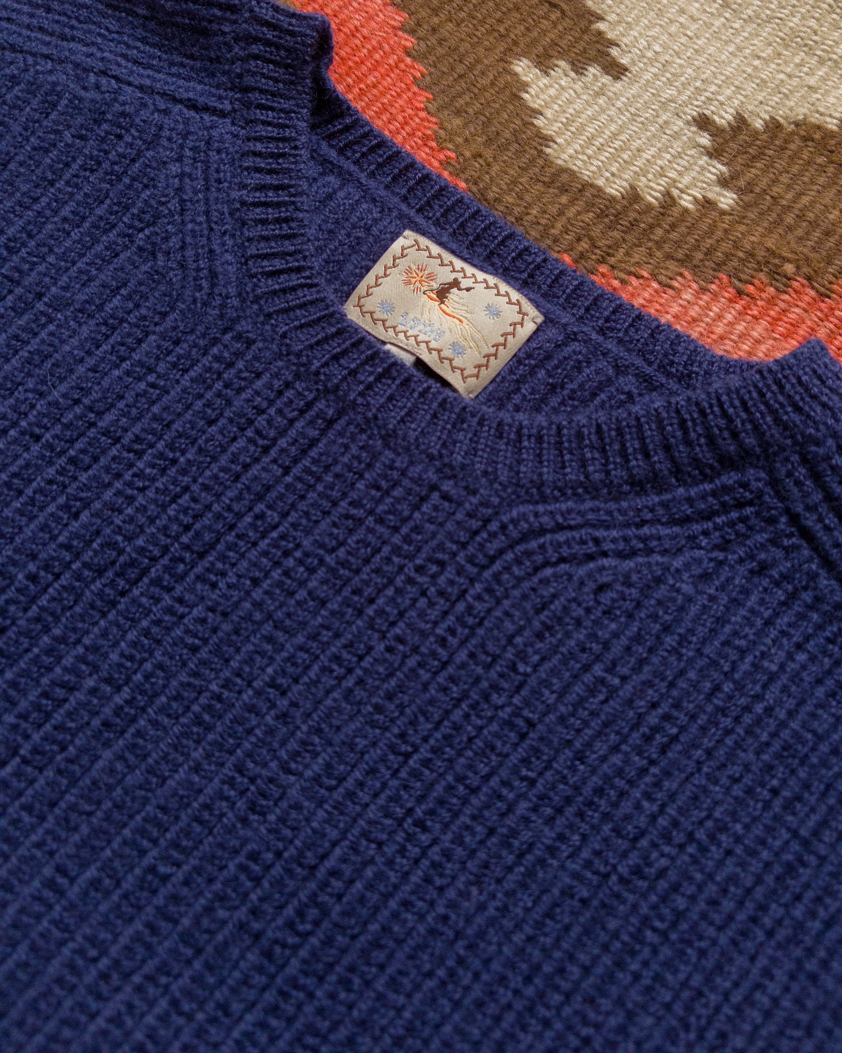 Highland Shakerknit Sweater - Navy sold by Wythe NY product image thumbnail 2