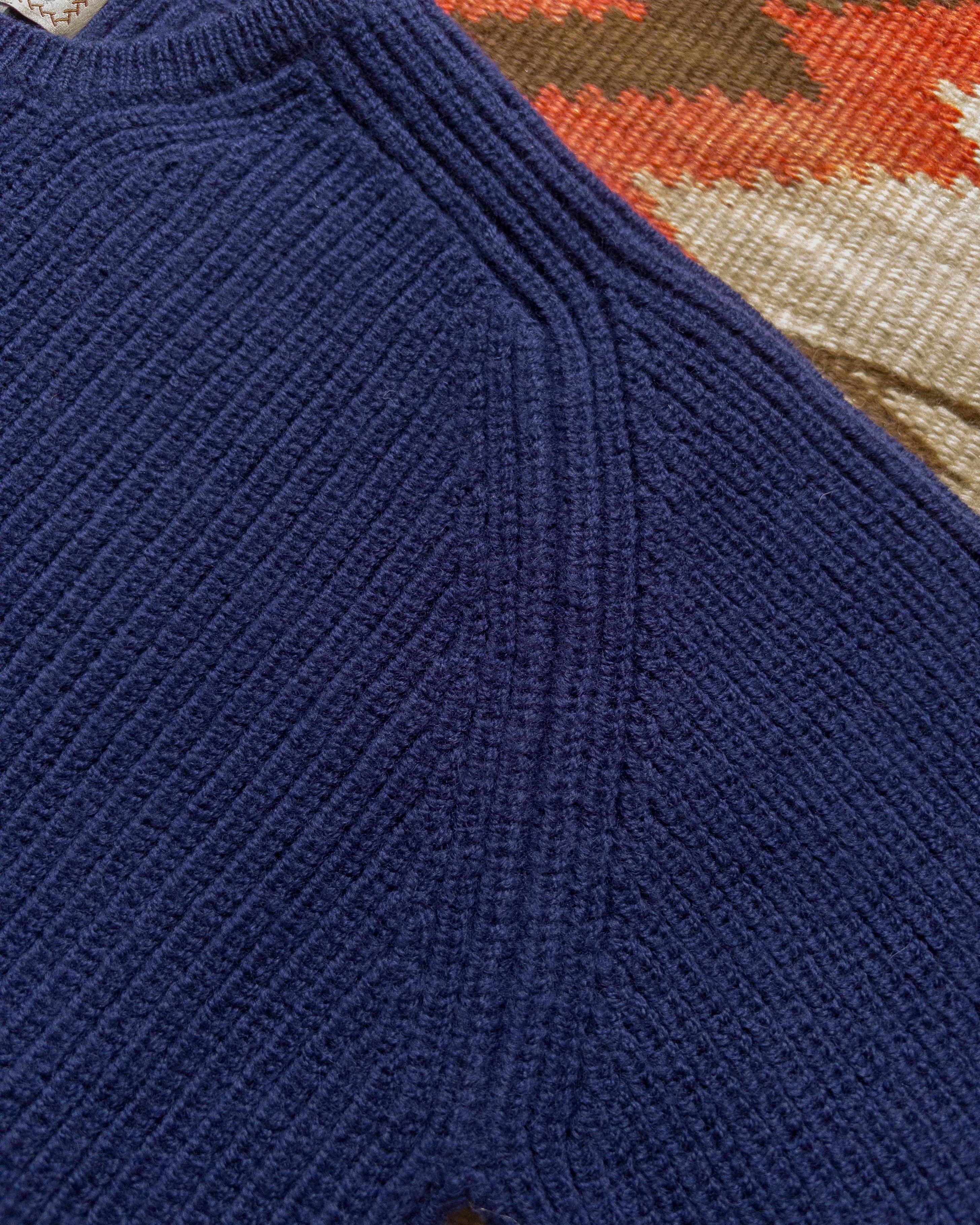 Highland Shakerknit Sweater - Navy sold by Wythe NY product image thumbnail 3