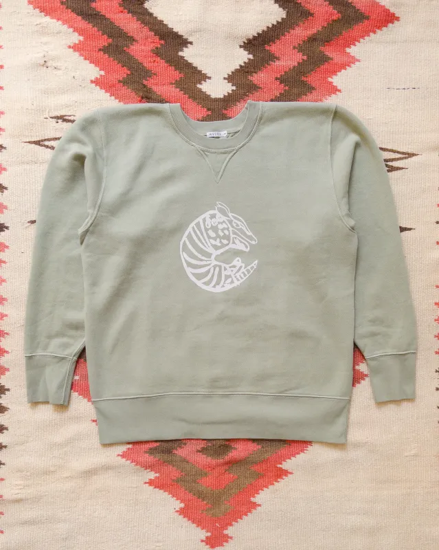 Armadillo Crewneck Sweatshirt - Faded Olive sold by Wythe NY