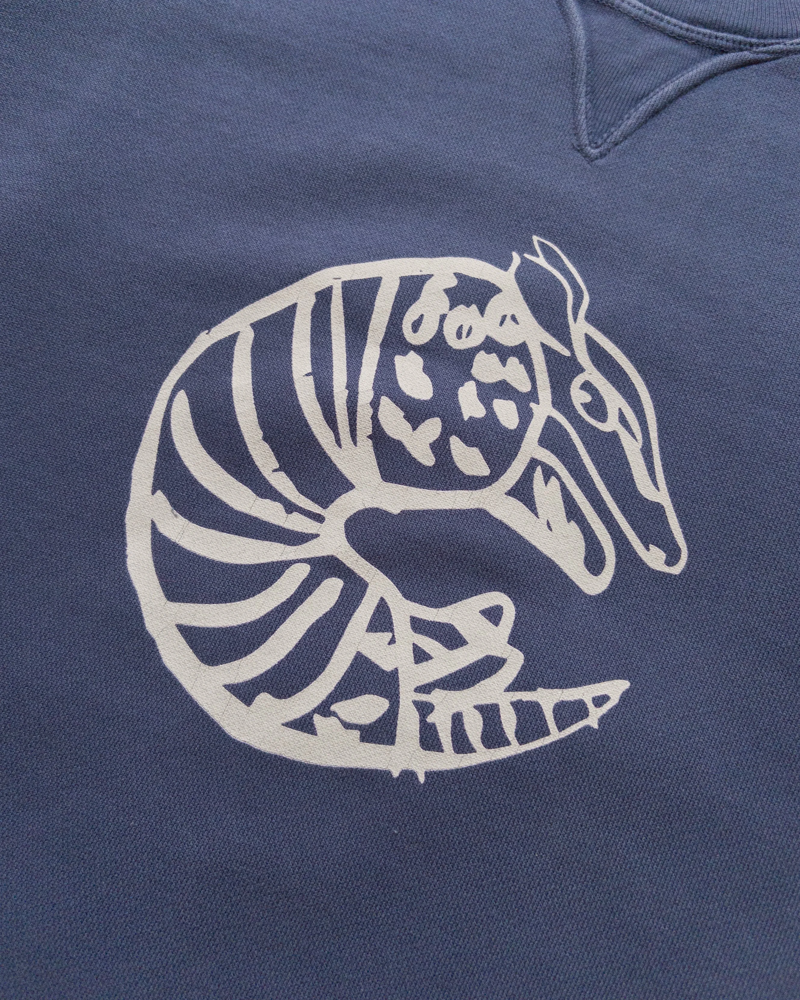 Armadillo Crewneck Sweatshirt - Faded Navy sold by Wythe NY product image thumbnail 2