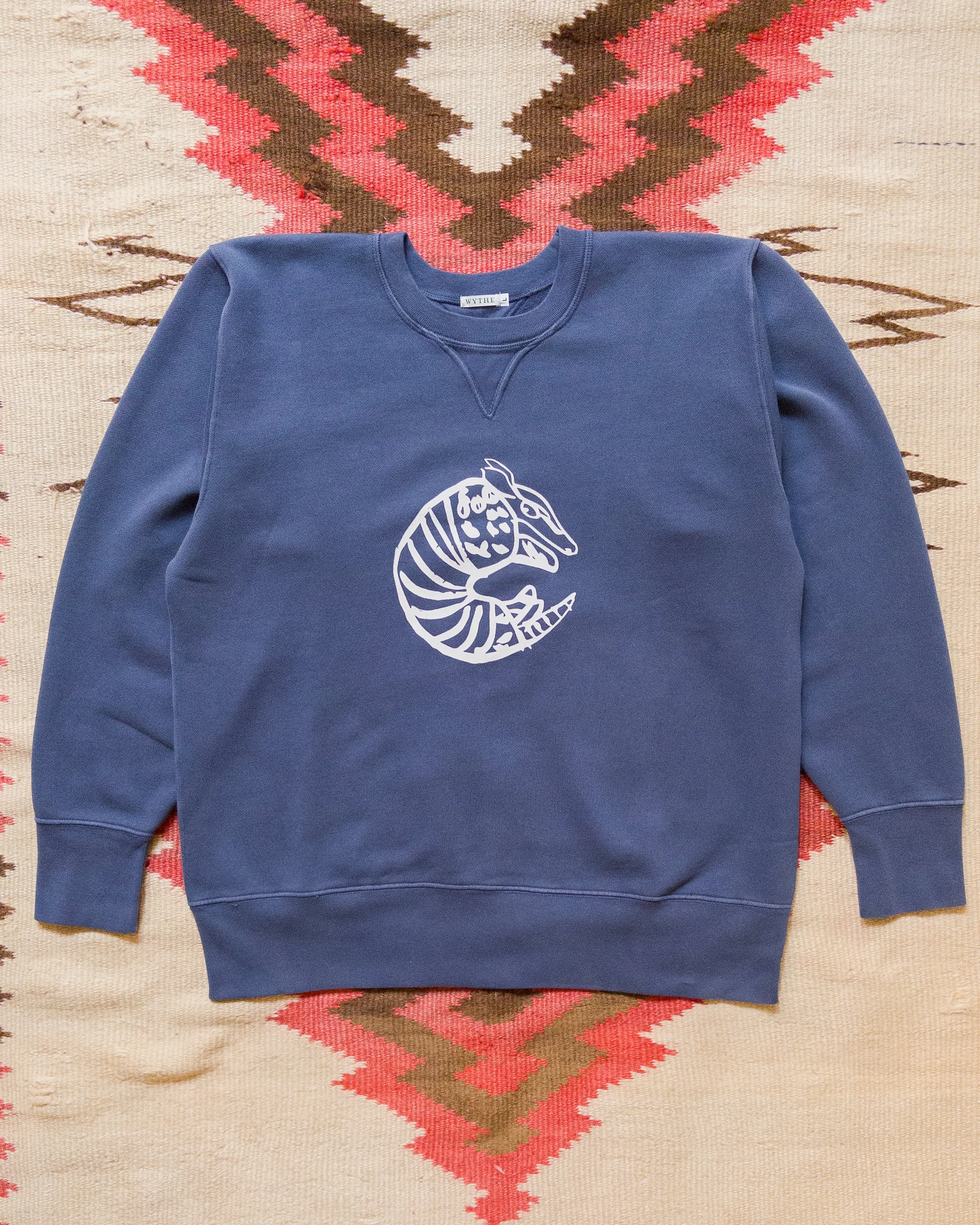 Armadillo Crewneck Sweatshirt - Faded Navy sold by Wythe NY
