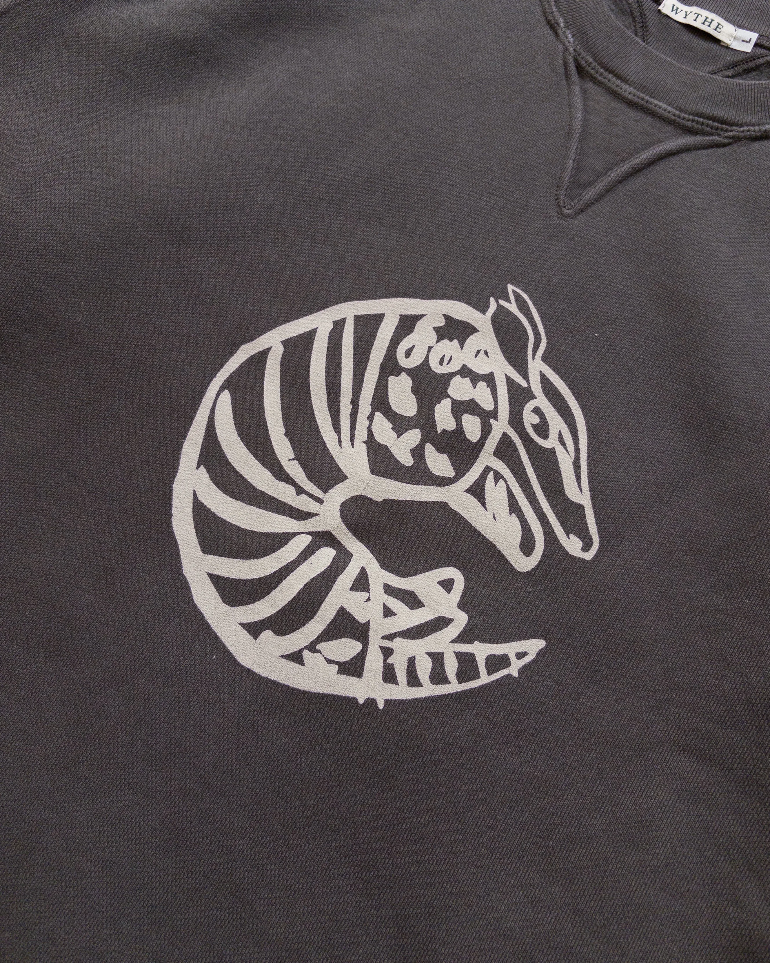 Armadillo Crewneck Sweatshirt - Faded Black sold by Wythe NY product image thumbnail 3