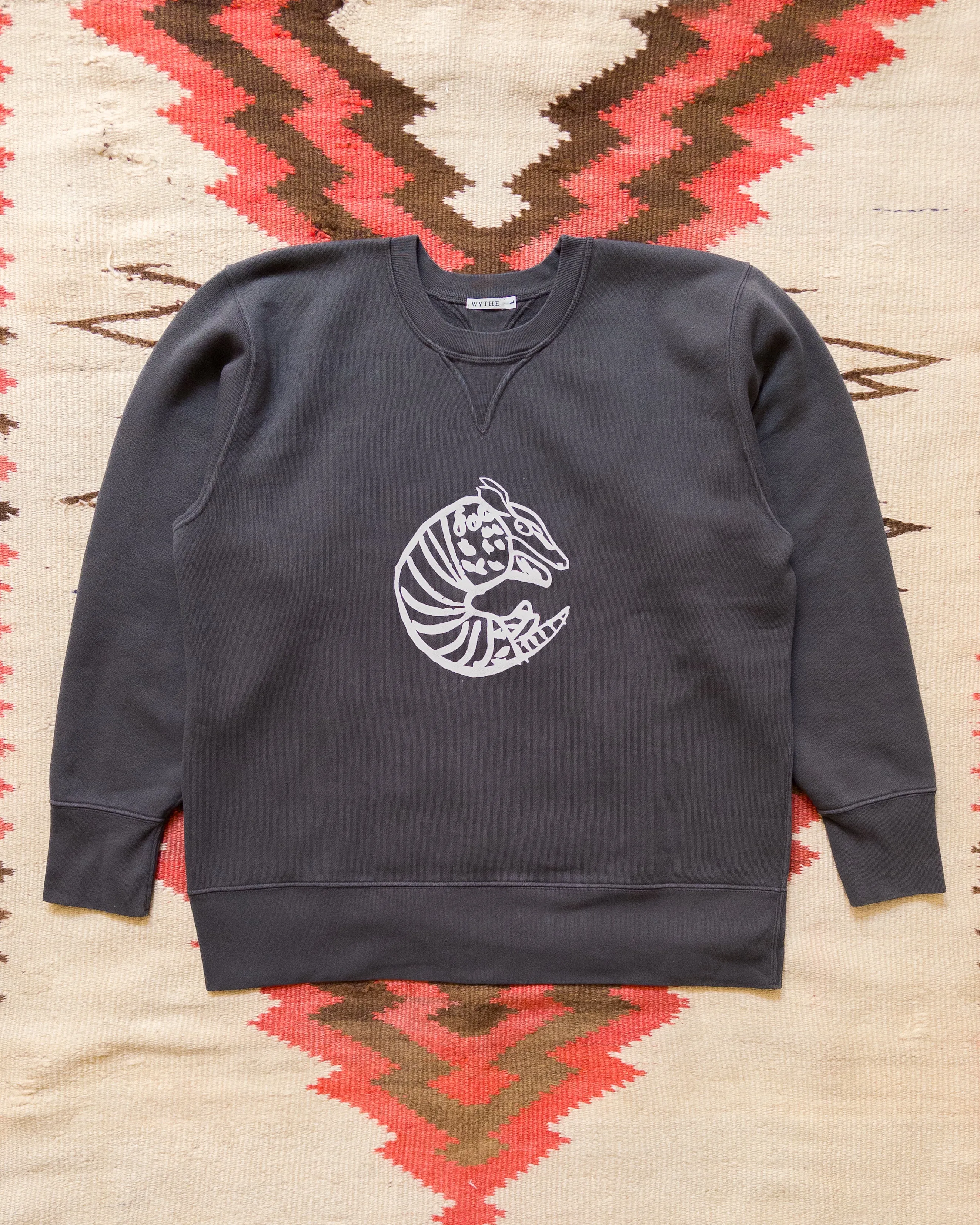 Armadillo Crewneck Sweatshirt - Faded Black sold by Wythe NY