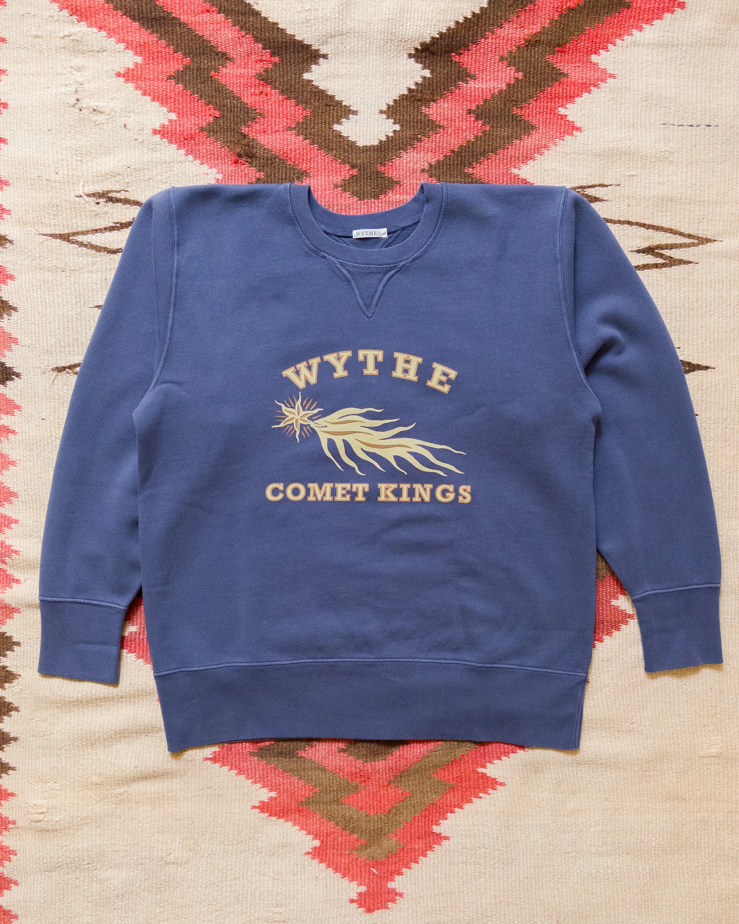 Comet Kings Crewneck Sweatshirt - Faded Navy sold by Wythe NY