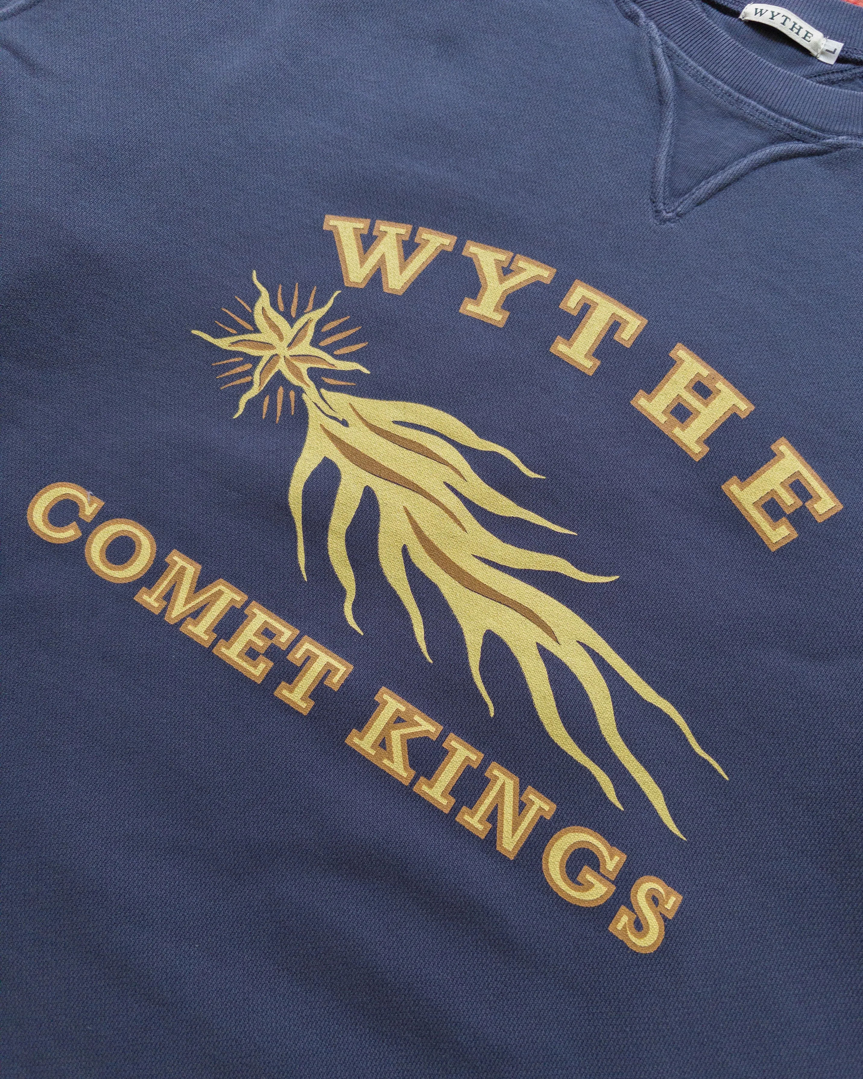 Comet Kings Crewneck Sweatshirt - Faded Navy sold by Wythe NY product image thumbnail 2