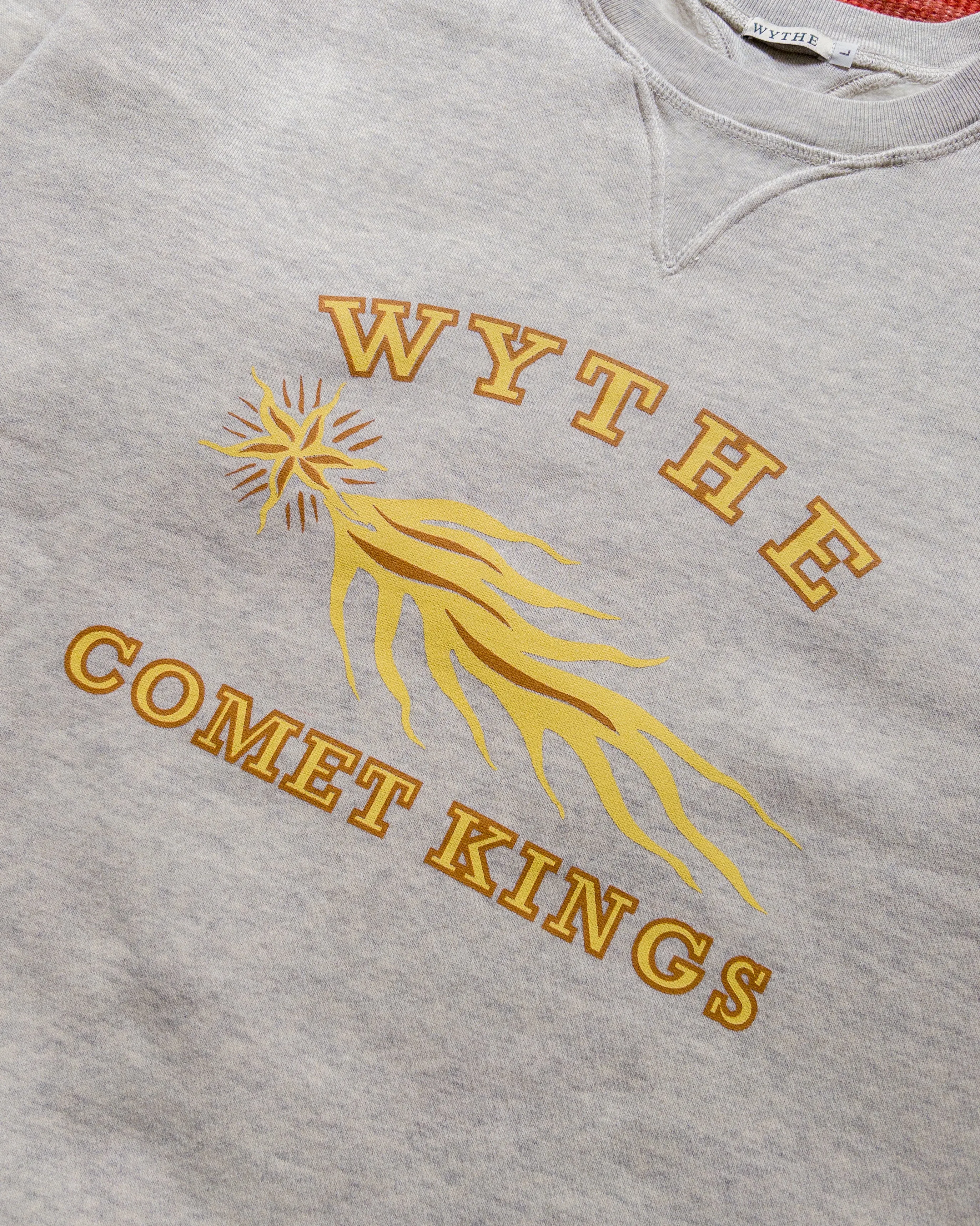 Comet Kings Crewneck Sweatshirt - Heather Grey sold by Wythe NY product image thumbnail 2