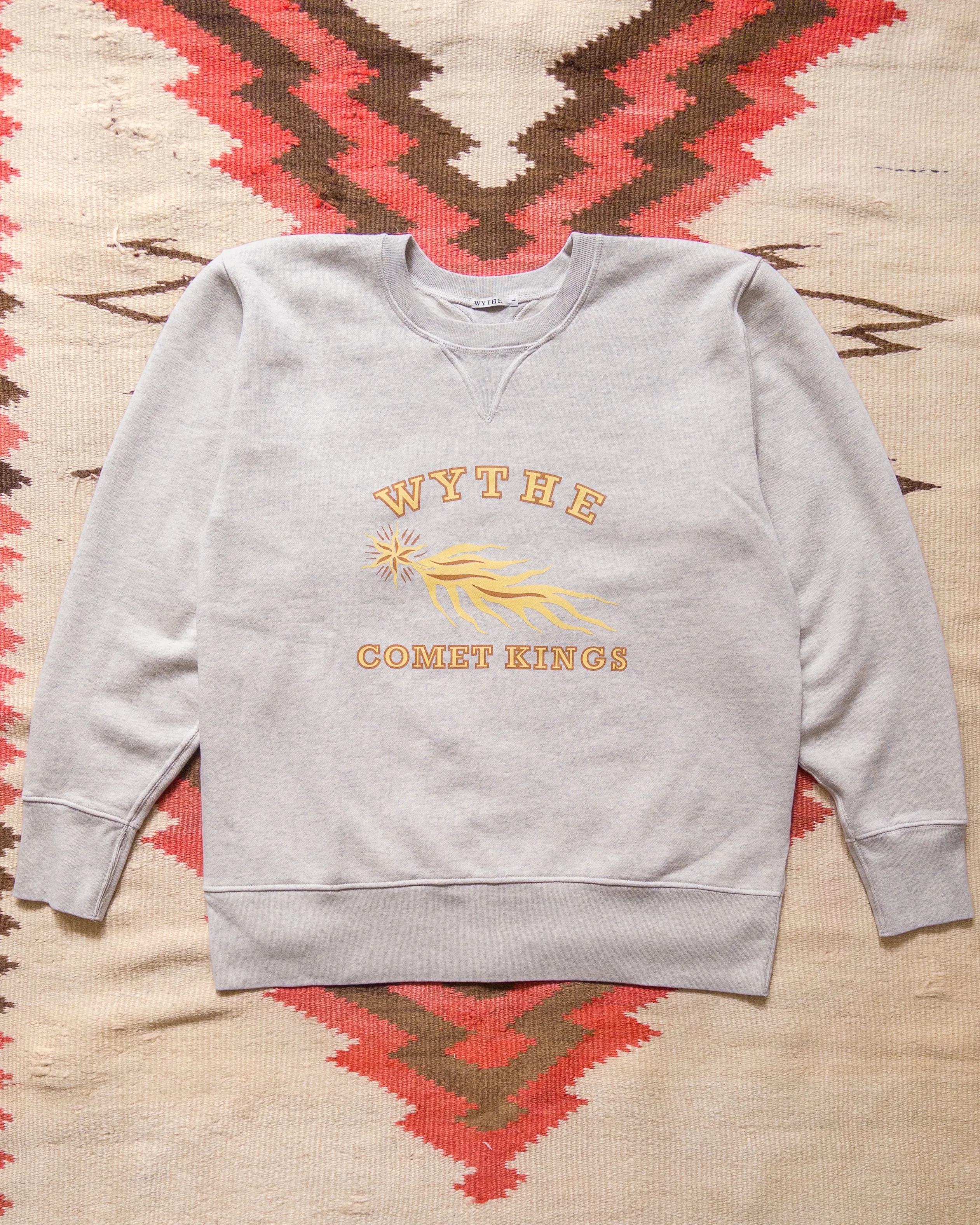 Comet Kings Crewneck Sweatshirt - Heather Grey sold by Wythe NY