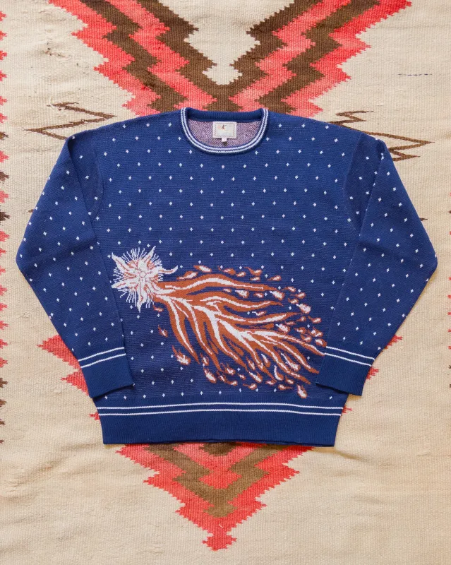 Comet Crewneck Sweater - Navy sold by Wythe NY