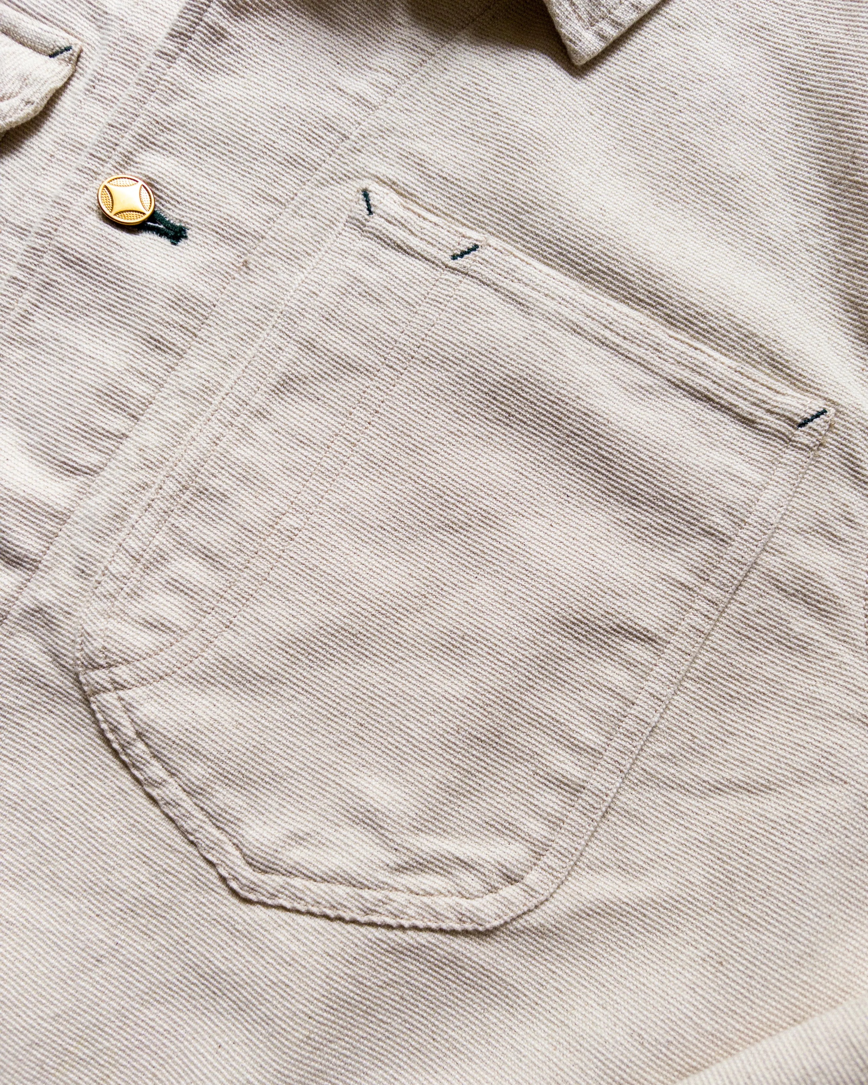 Heavyweight Pinpoint Canvas Barn Jacket - Unbleached sold by Wythe NY product image thumbnail 2