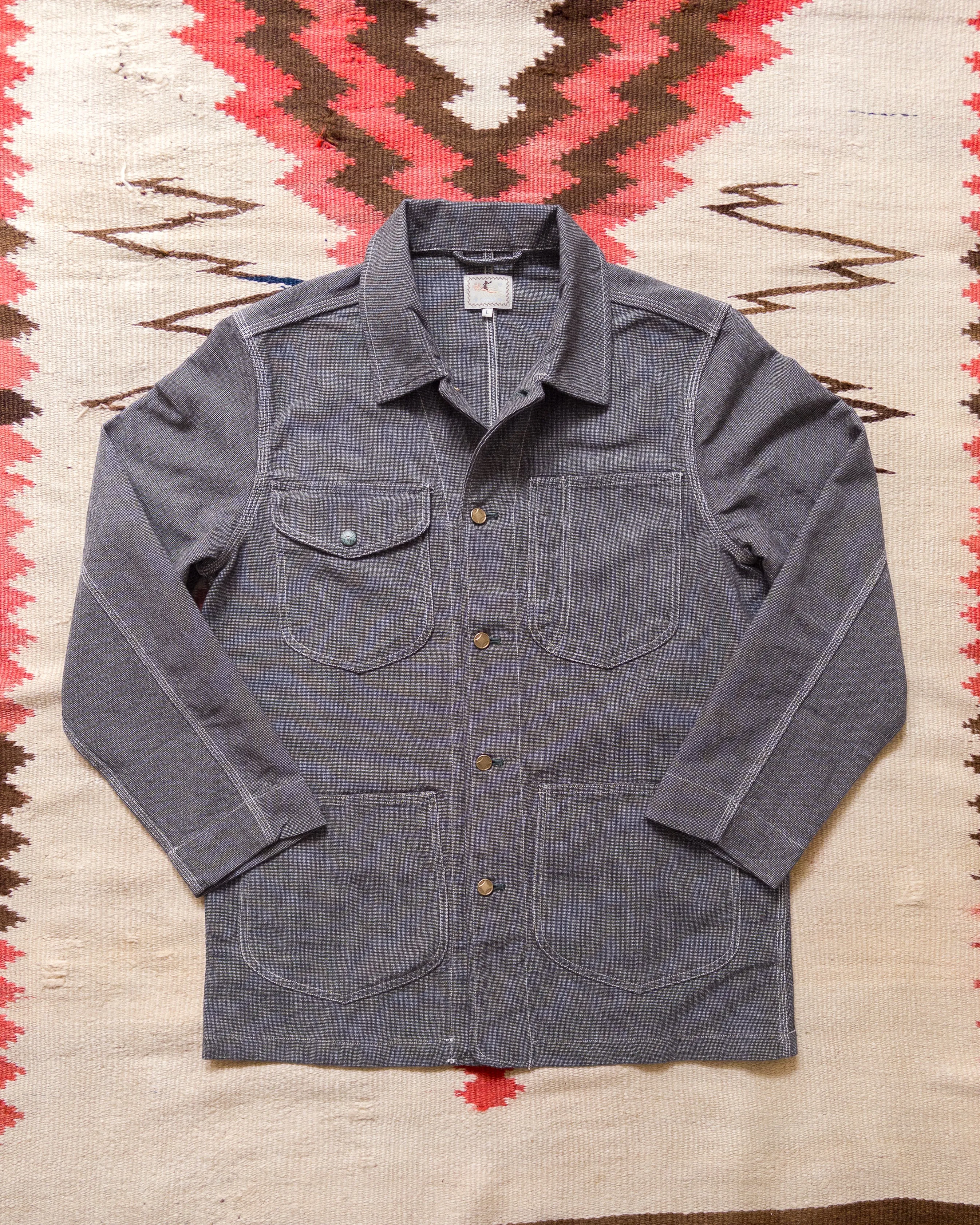 Heavyweight Pinpoint Canvas Barn Jacket - Night Sky sold by Wythe NY