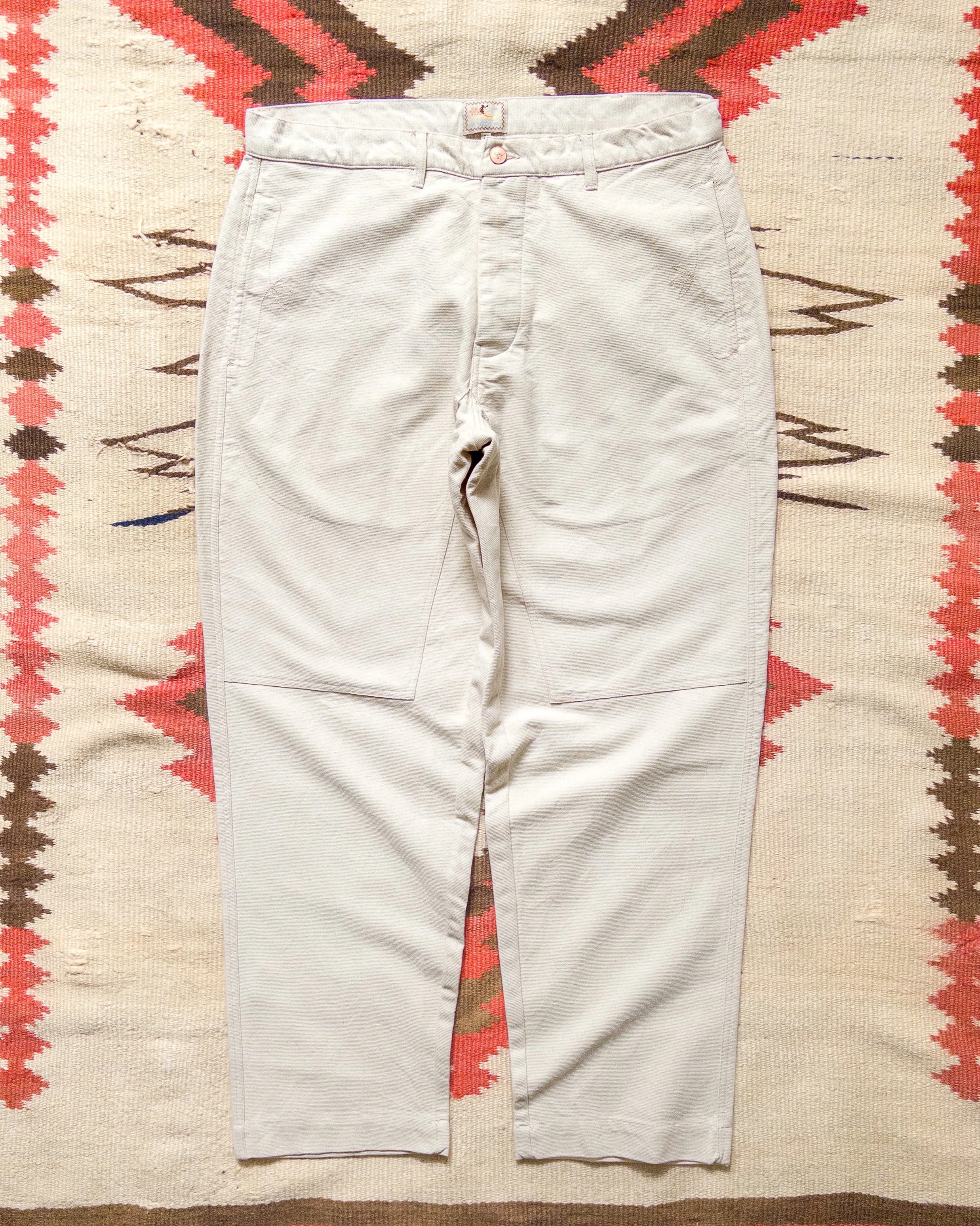 Heavyweight Pinpoint Canvas Chino - Unbleached sold by Wythe NY