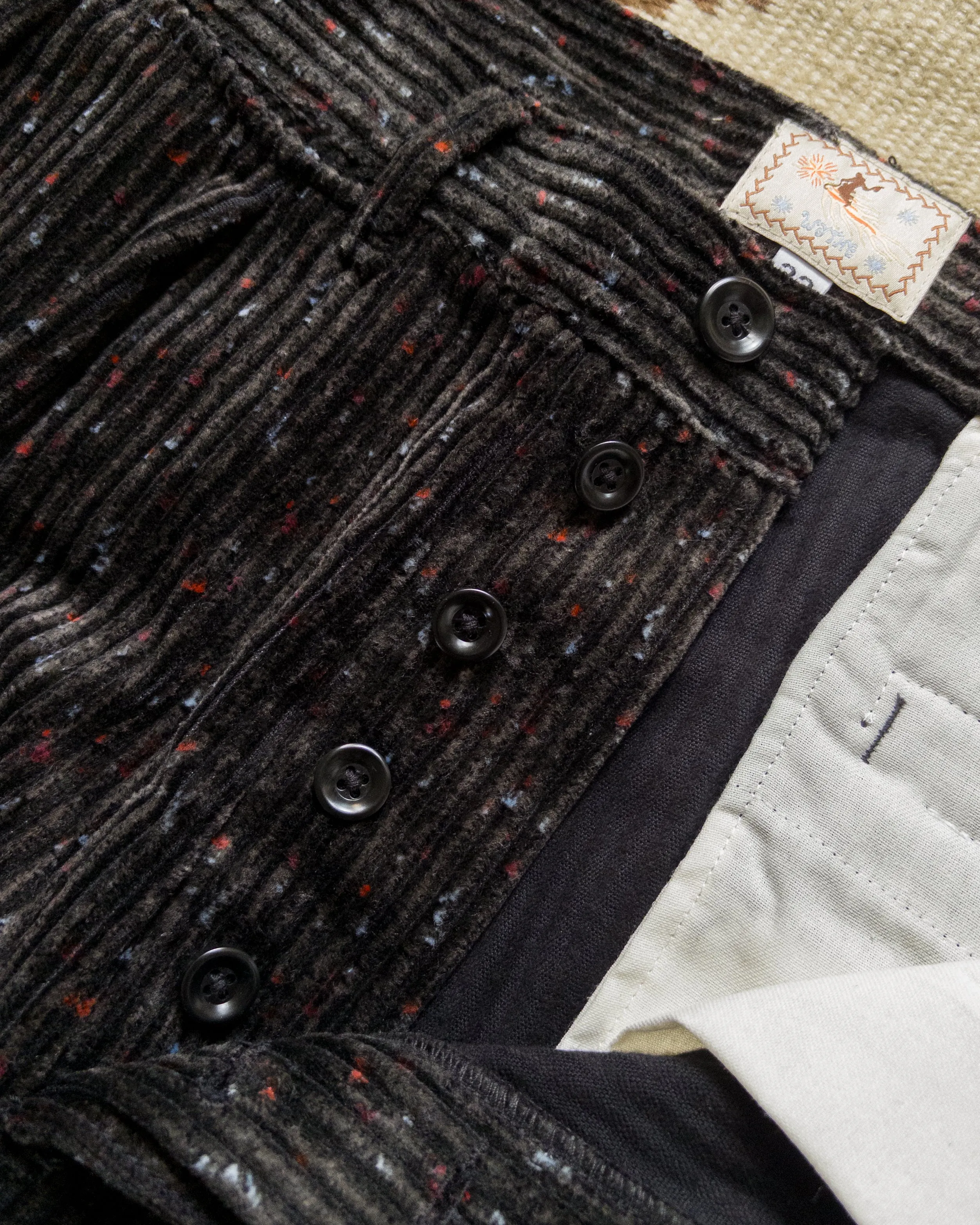Donegal Corduroy Pleated Chino - Night Sky sold by Wythe NY product image thumbnail 3