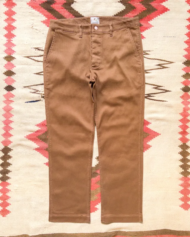 Bedford Cord Flat Front Chinos - Bay Brown sold by Wythe NY