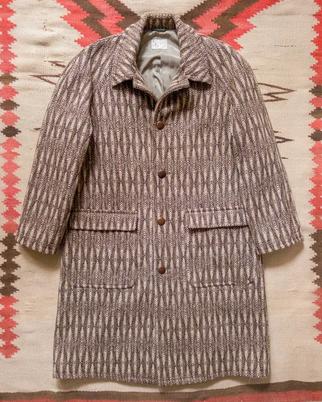 Raglan Wool Overcoat - Diamond Ombre Tweed sold by Wythe NY