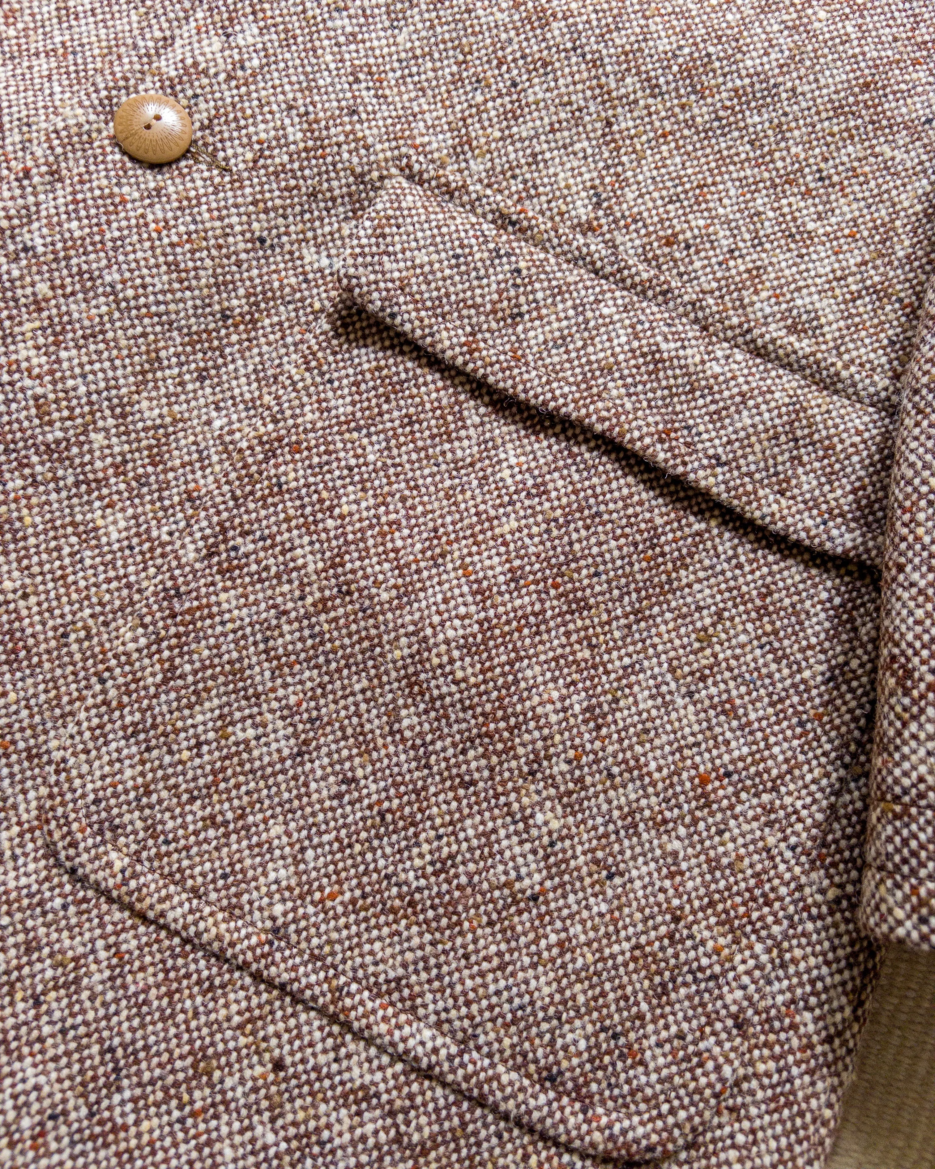 Raglan Wool Overcoat - Malted Barley Slub Donegal sold by Wythe NY product image thumbnail 3