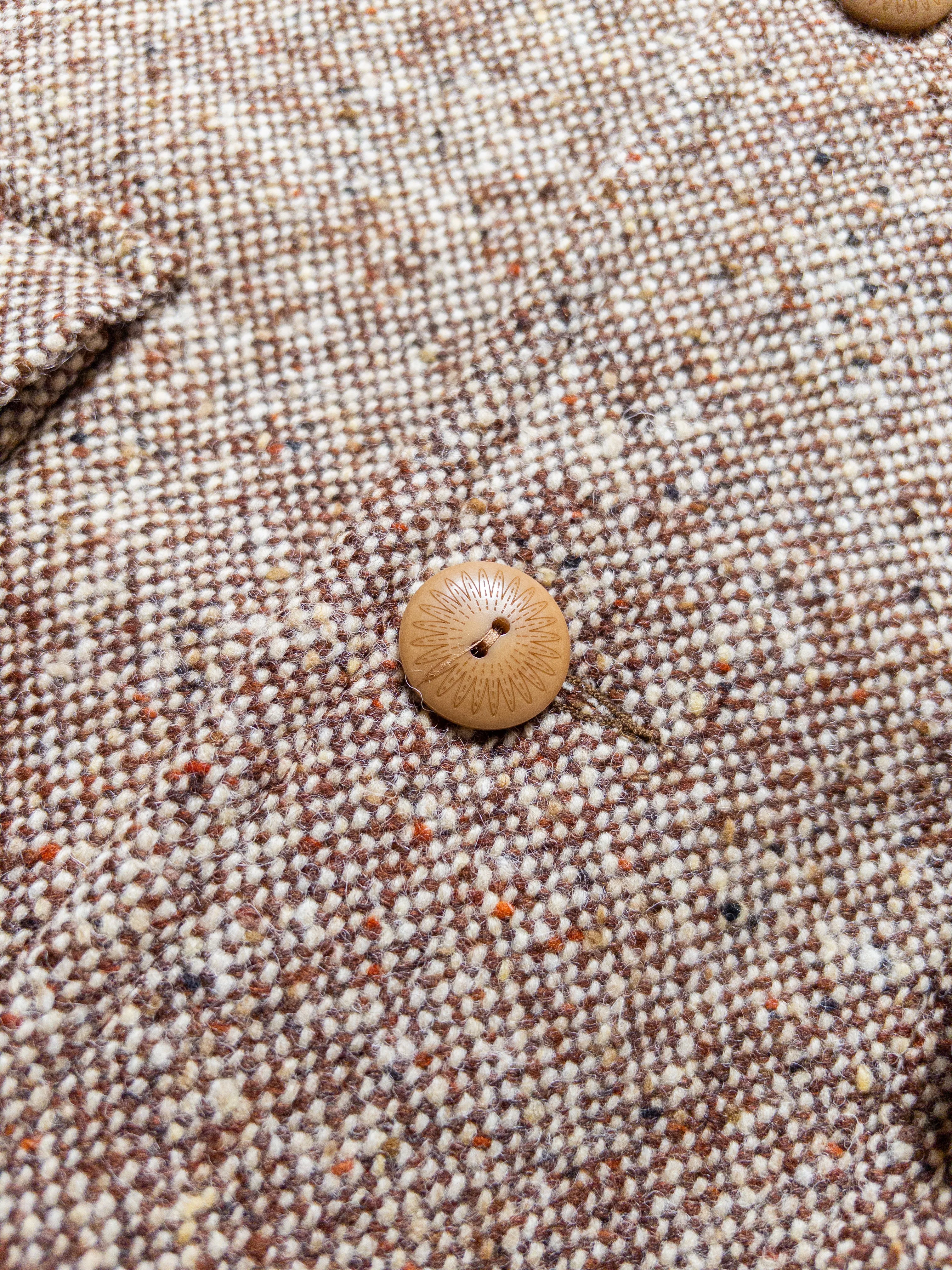 Raglan Wool Overcoat - Malted Barley Slub Donegal sold by Wythe NY product image thumbnail 2