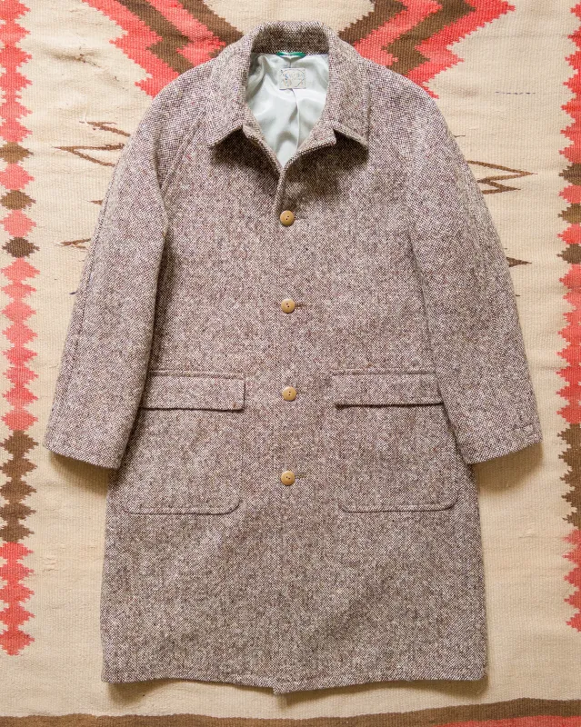 Raglan Wool Overcoat - Malted Barley Slub Donegal sold by Wythe NY