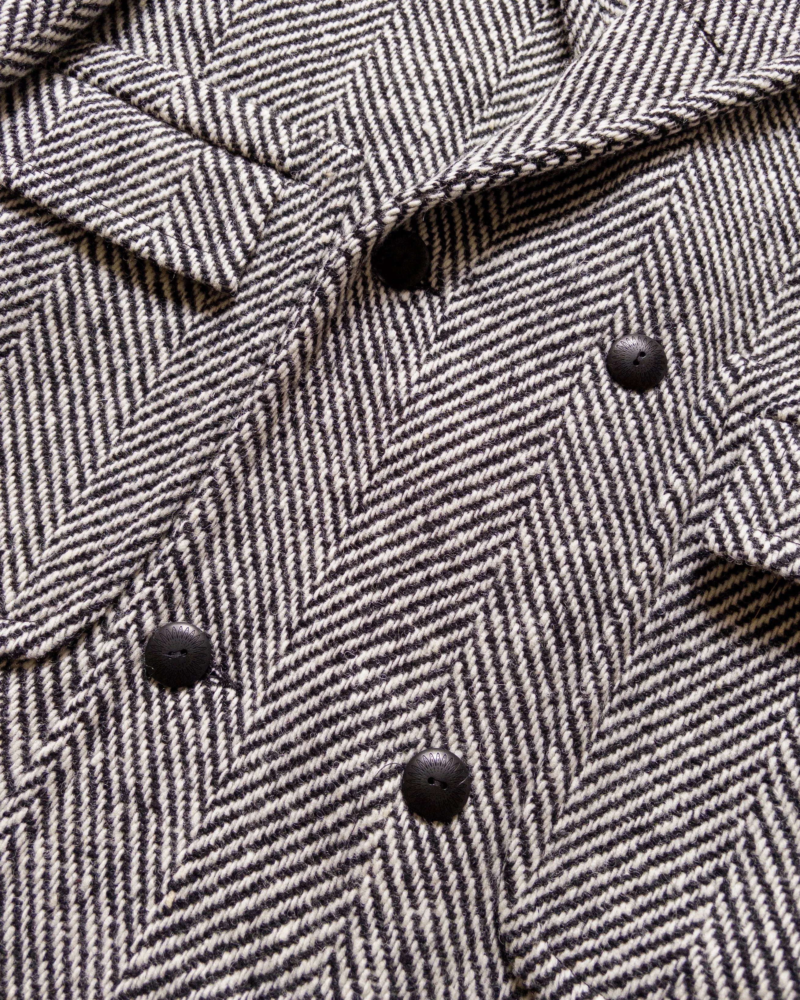 Polo Coat - Black/Cream Herringbone Tweed sold by Wythe NY product image thumbnail 2