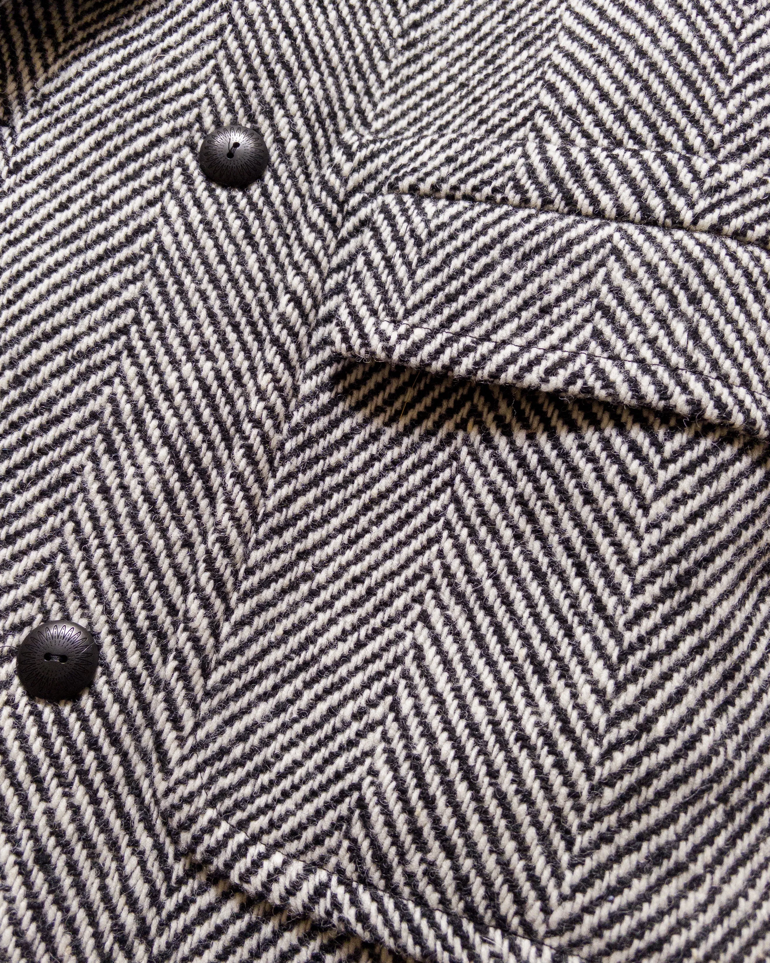 Polo Coat - Black/Cream Herringbone Tweed sold by Wythe NY product image thumbnail 3