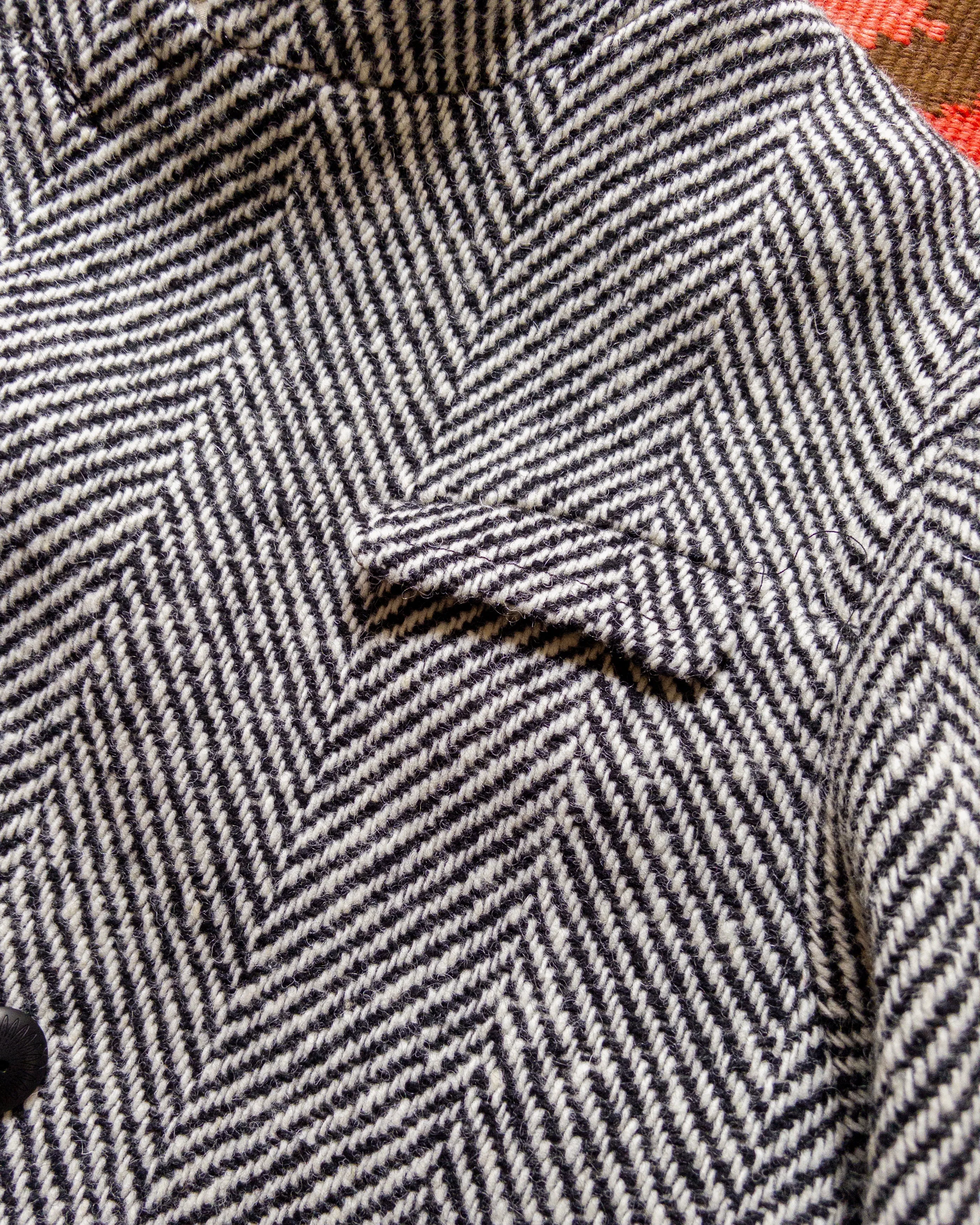 Polo Coat - Black/Cream Herringbone Tweed sold by Wythe NY product image thumbnail 4