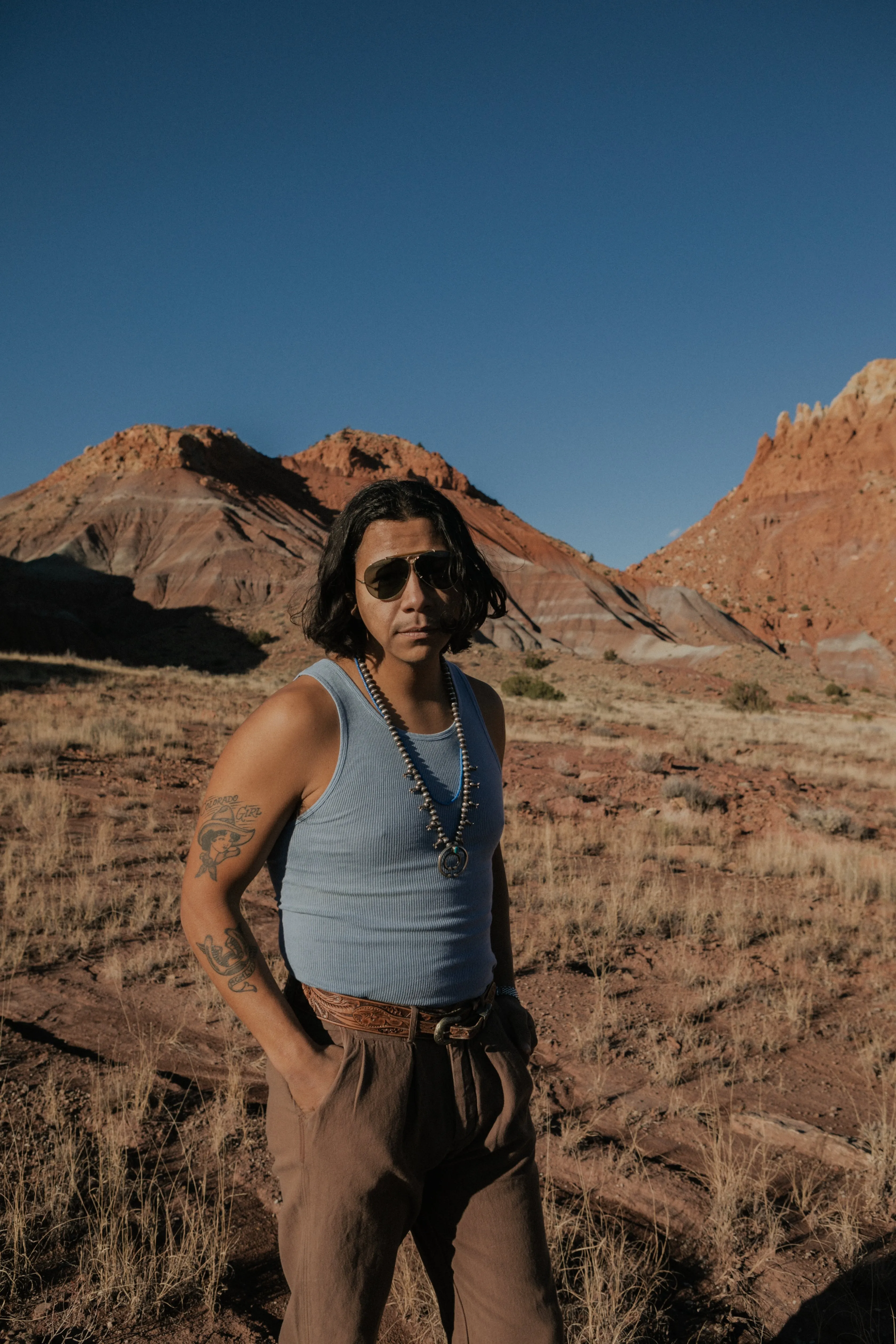 Tubular Cotton Ribbed Tank Top - Indigo - USA sold by Wythe NY product image thumbnail 2