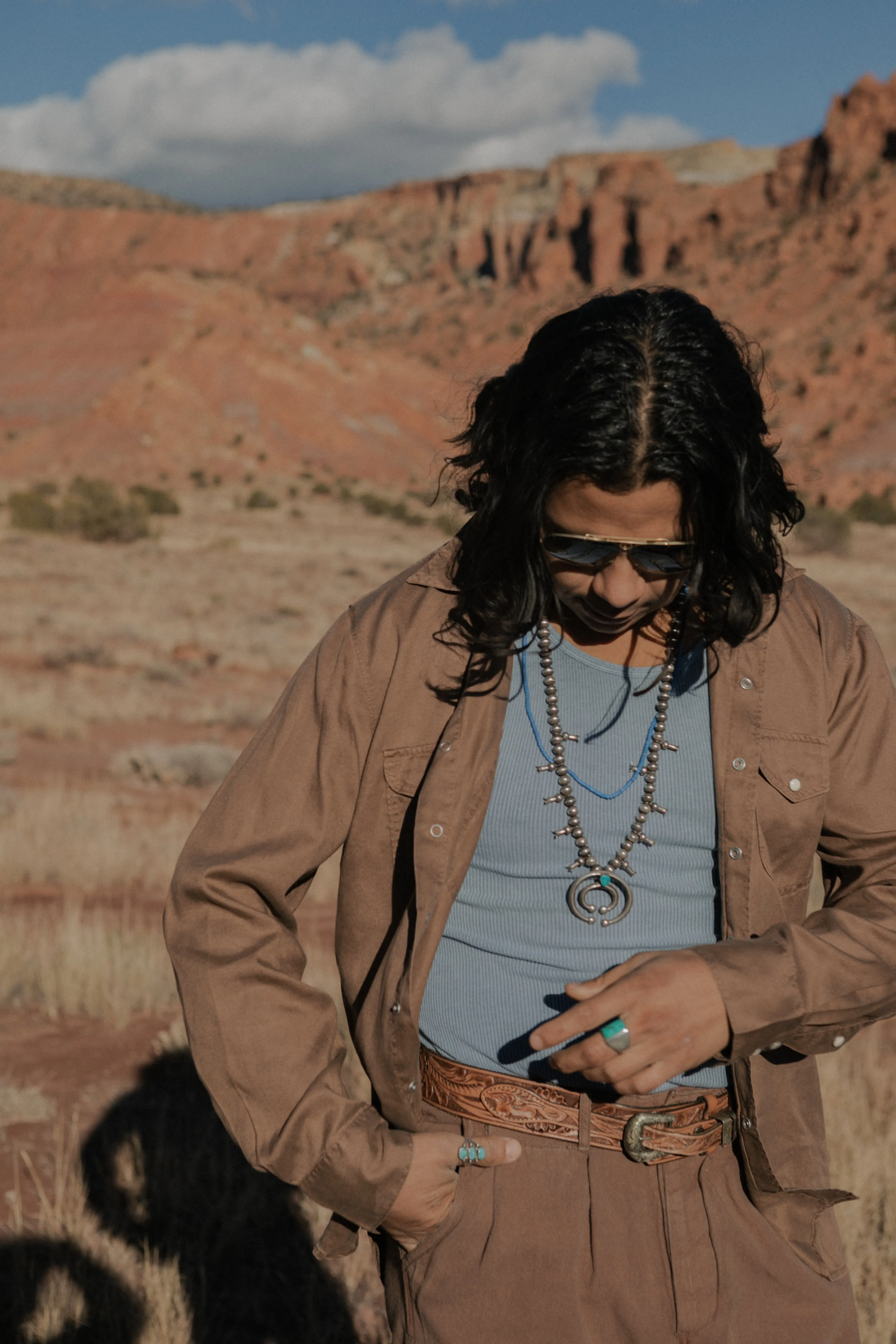 Tubular Cotton Ribbed Tank Top - Indigo - USA sold by Wythe NY product image thumbnail 4