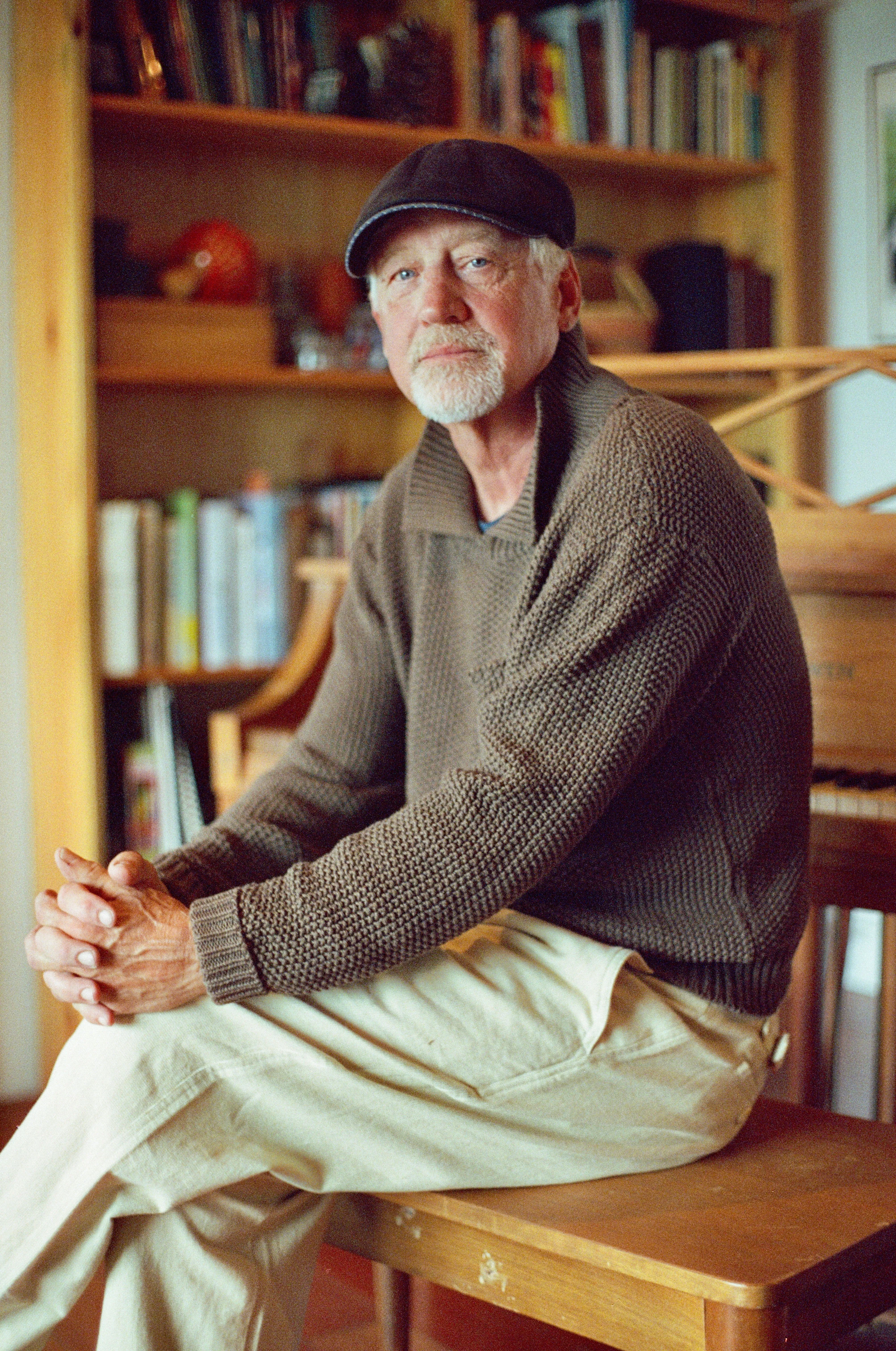 Moss Stitch Collared Sweater - Dusty Olive sold by Wythe NY product image thumbnail 5