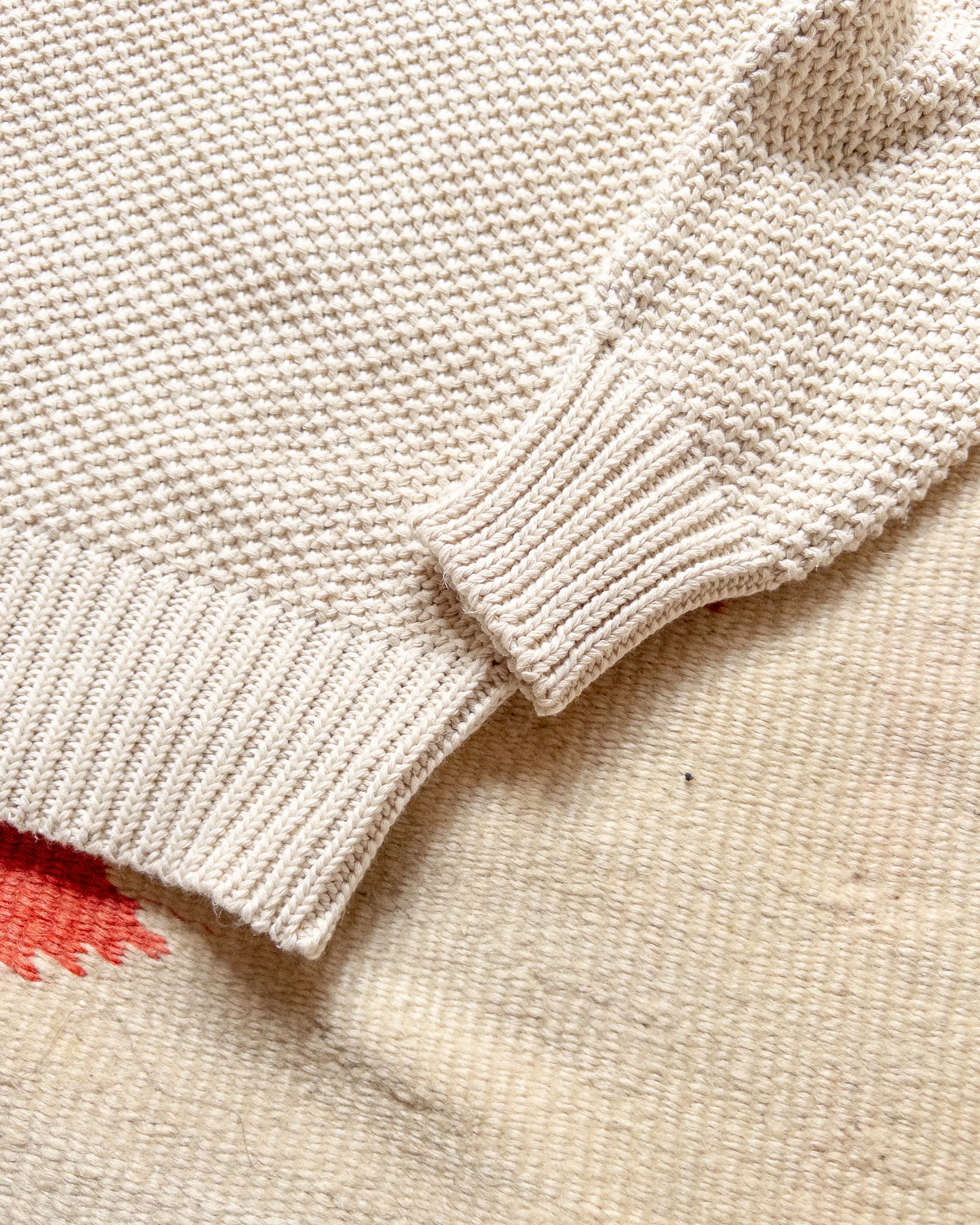 Moss Stitch Collared Sweater - Buttermilk sold by Wythe NY product image thumbnail 3