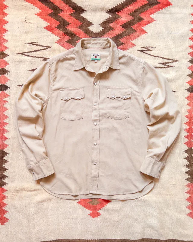 Vintage Tickweave Pearlsnap Shirt - Butterscotch sold by Wythe NY