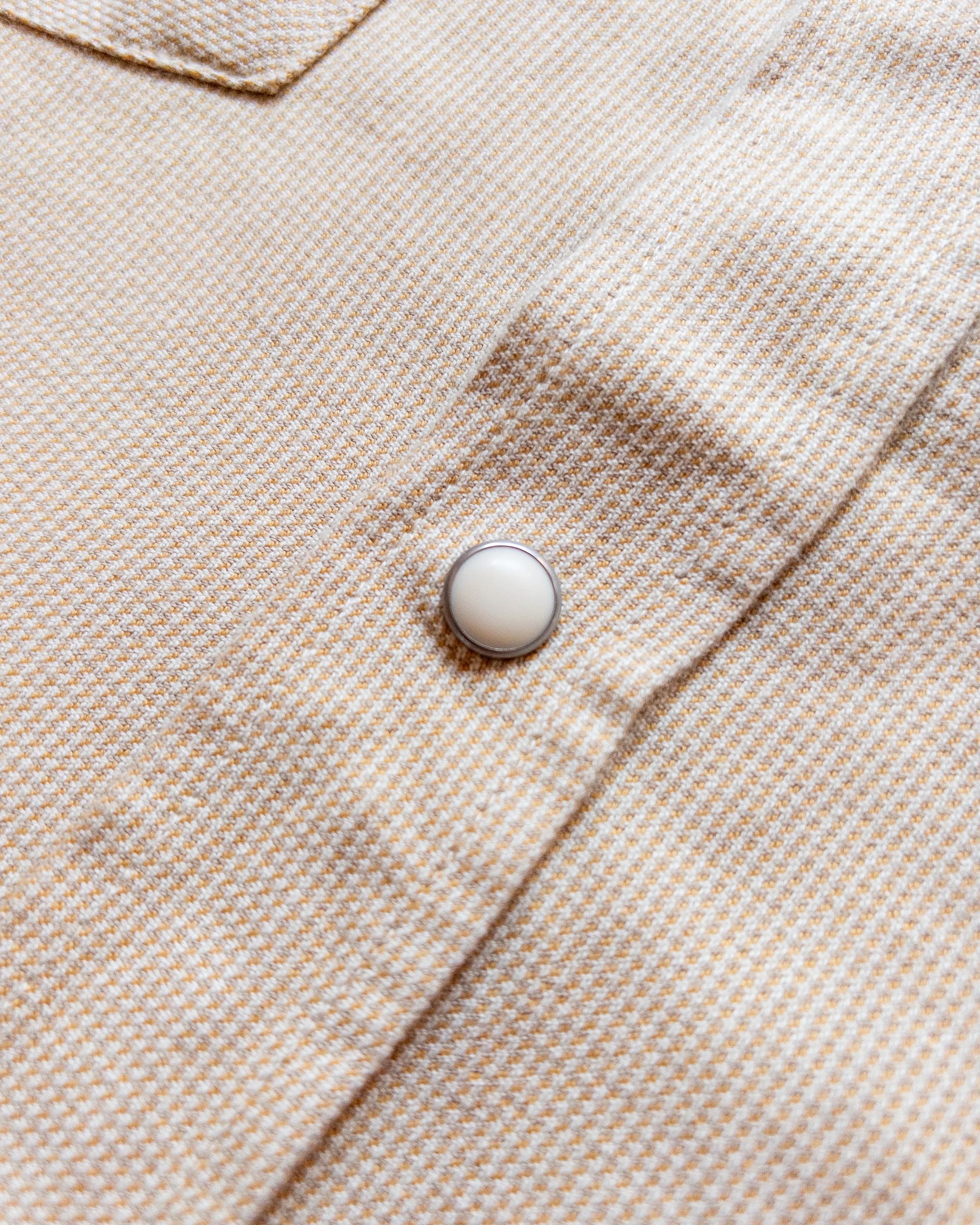 Vintage Tickweave Pearlsnap Shirt - Butterscotch sold by Wythe NY product image thumbnail 3