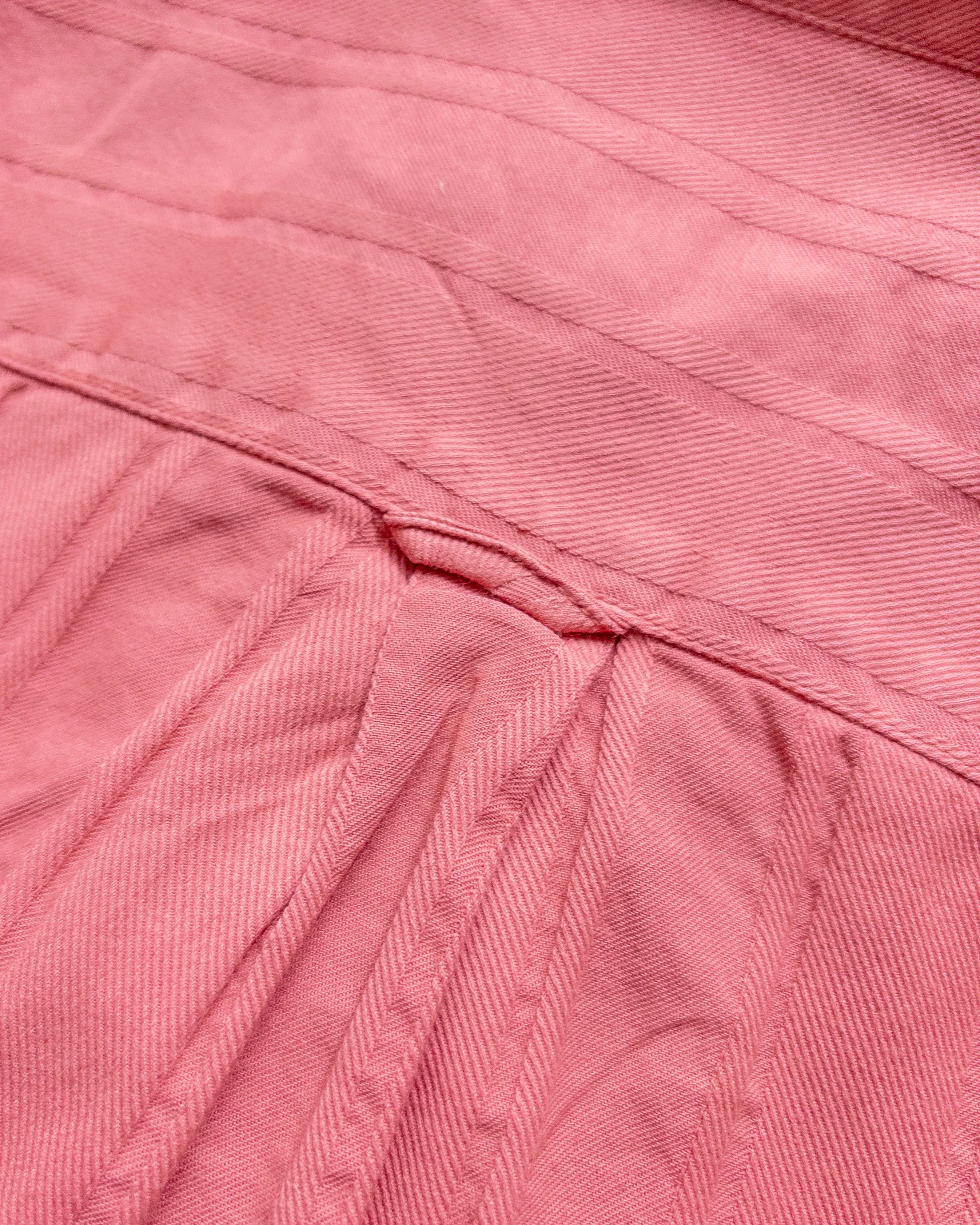 French Hickory Stripe Popover Button Down - Poppy Red sold by Wythe NY product image thumbnail 4