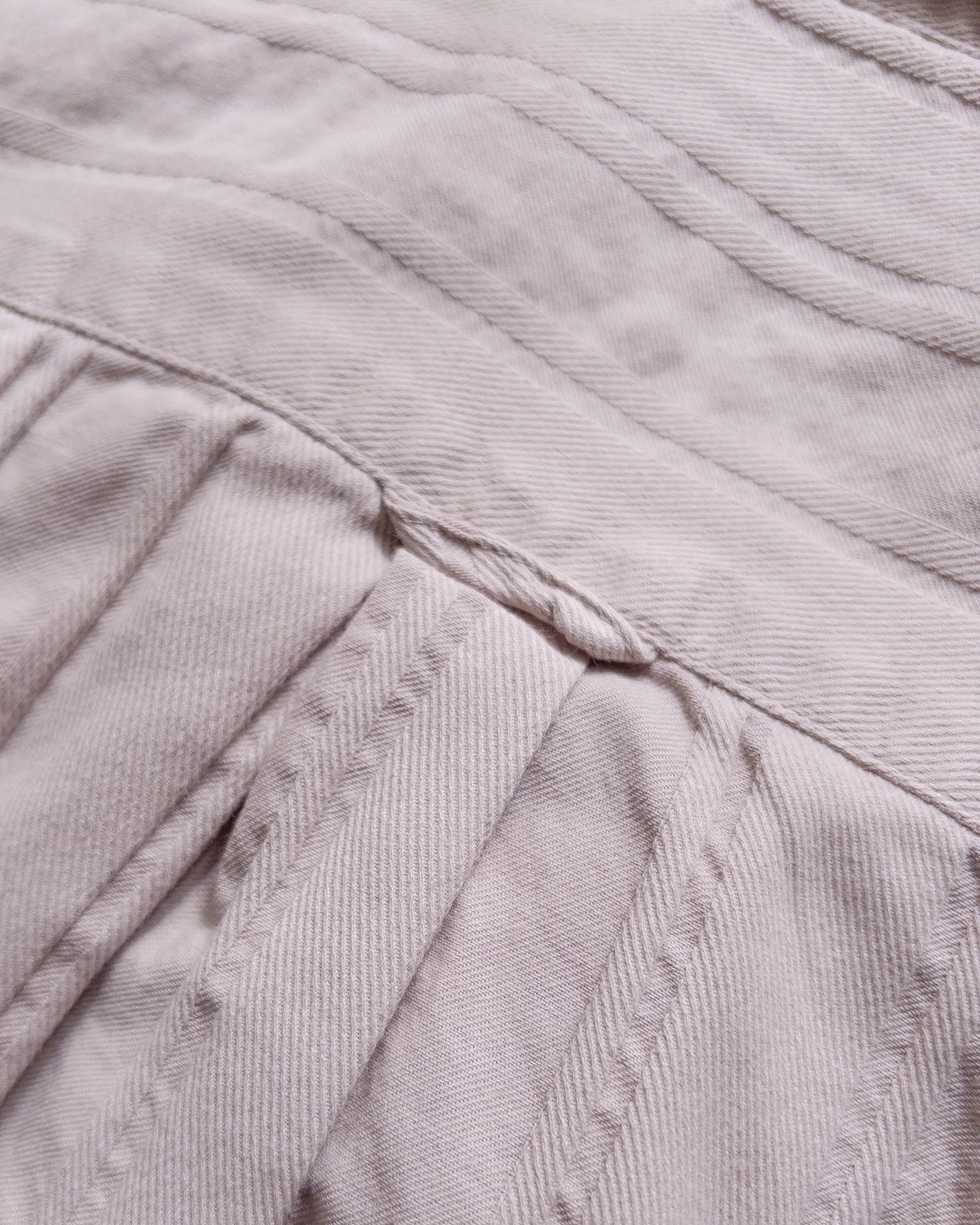 French Hickory Stripe Popover Button Down - Mauve sold by Wythe NY product image thumbnail 4