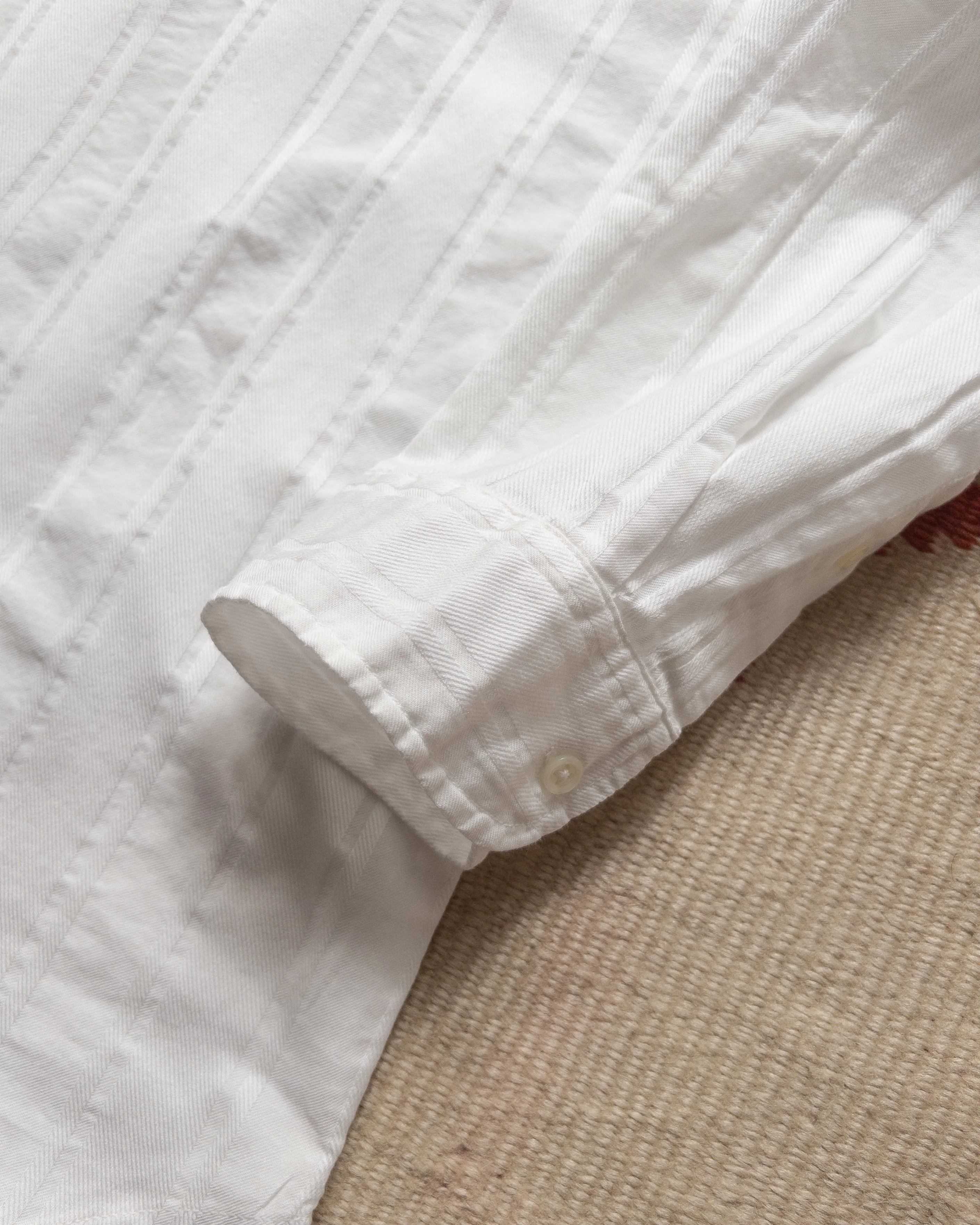 French Hickory Stripe Popover Button Down - Unbleached sold by Wythe NY product image thumbnail 3