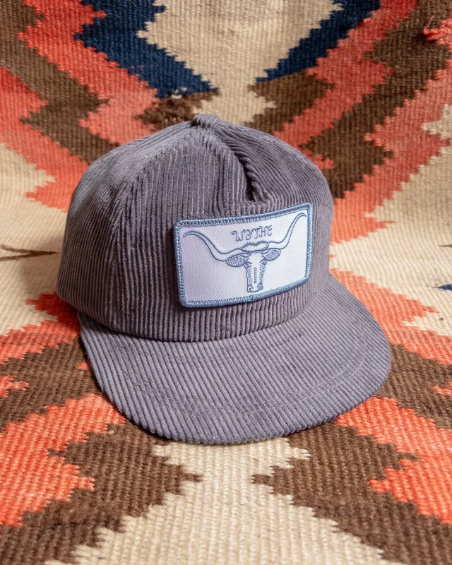 Corduroy Steerhead Hat - Faded Black made by Wythe NY