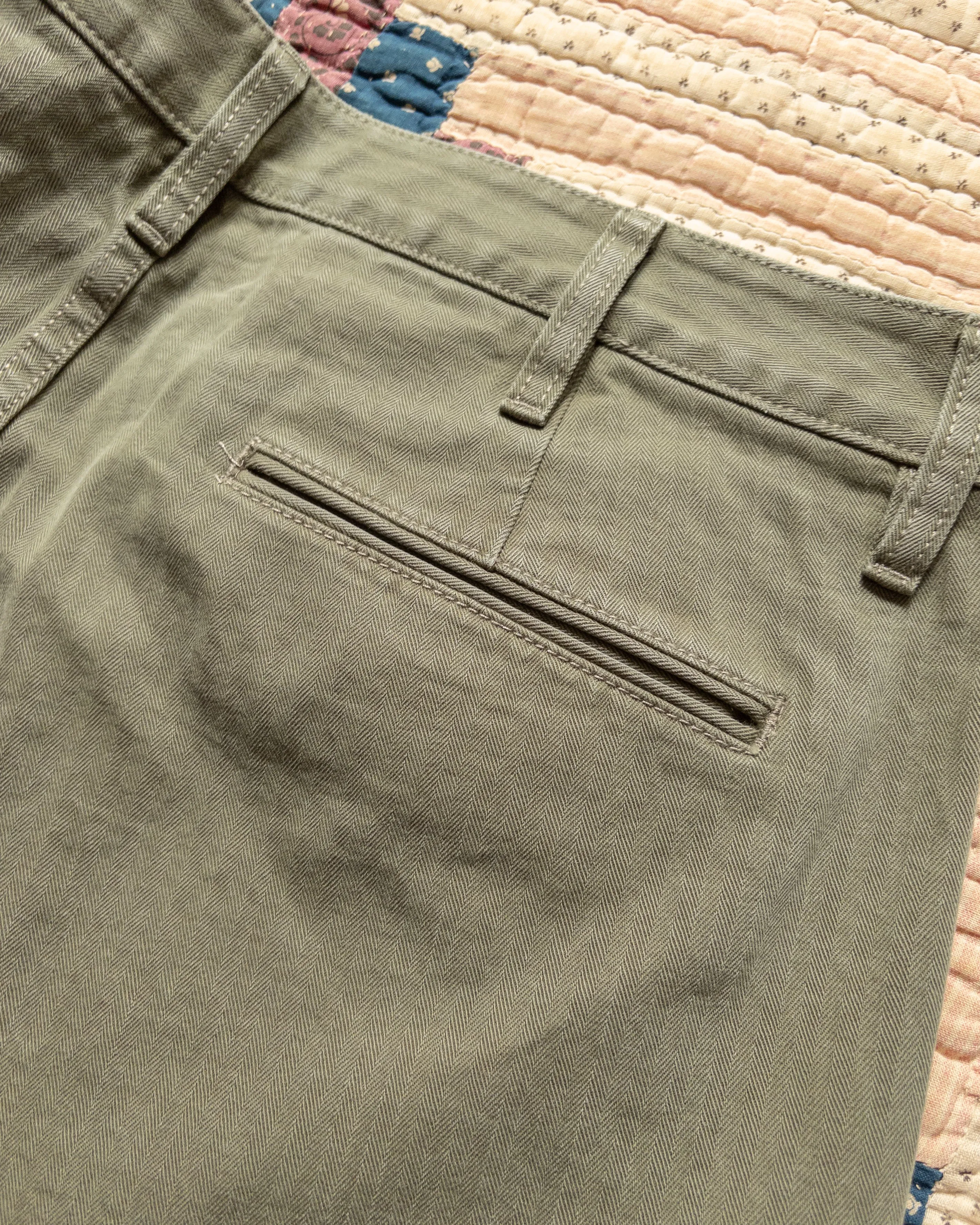 Japanese Cotton Herringbone Chino - Faded Olive sold by Wythe NY product image thumbnail 4