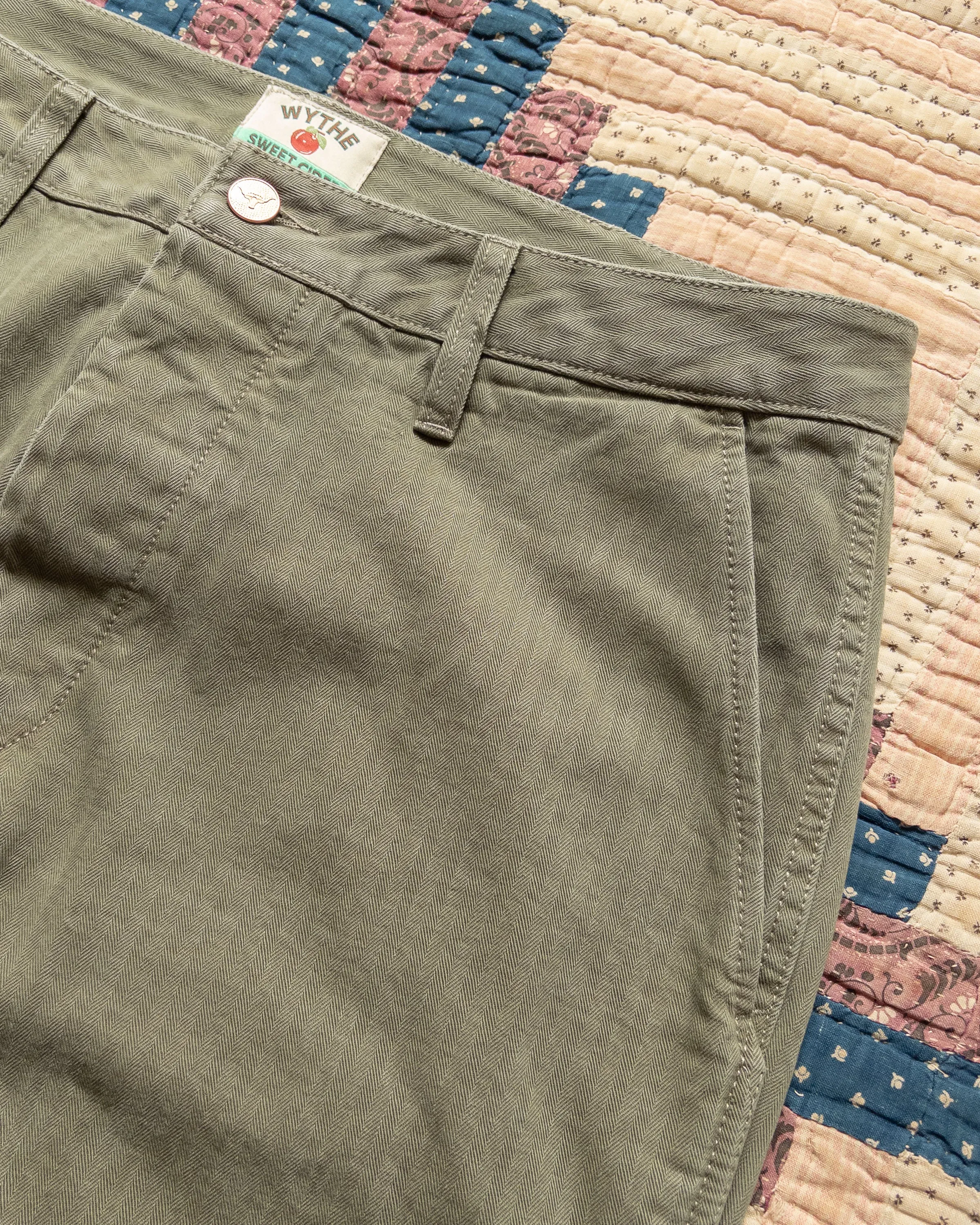 Japanese Cotton Herringbone Chino - Faded Olive sold by Wythe NY product image thumbnail 2